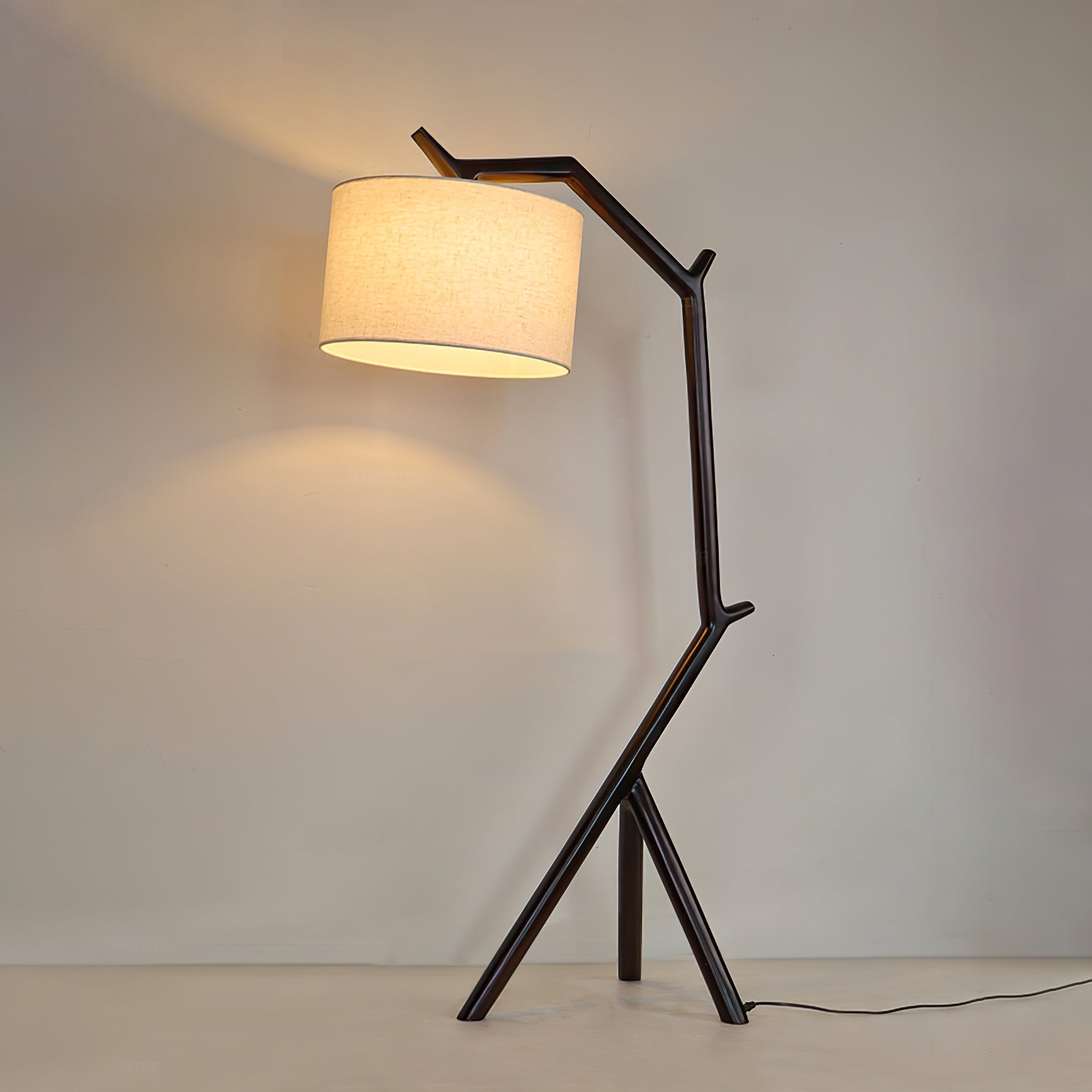 Ulmiril Rustic Wood Floor Lamp