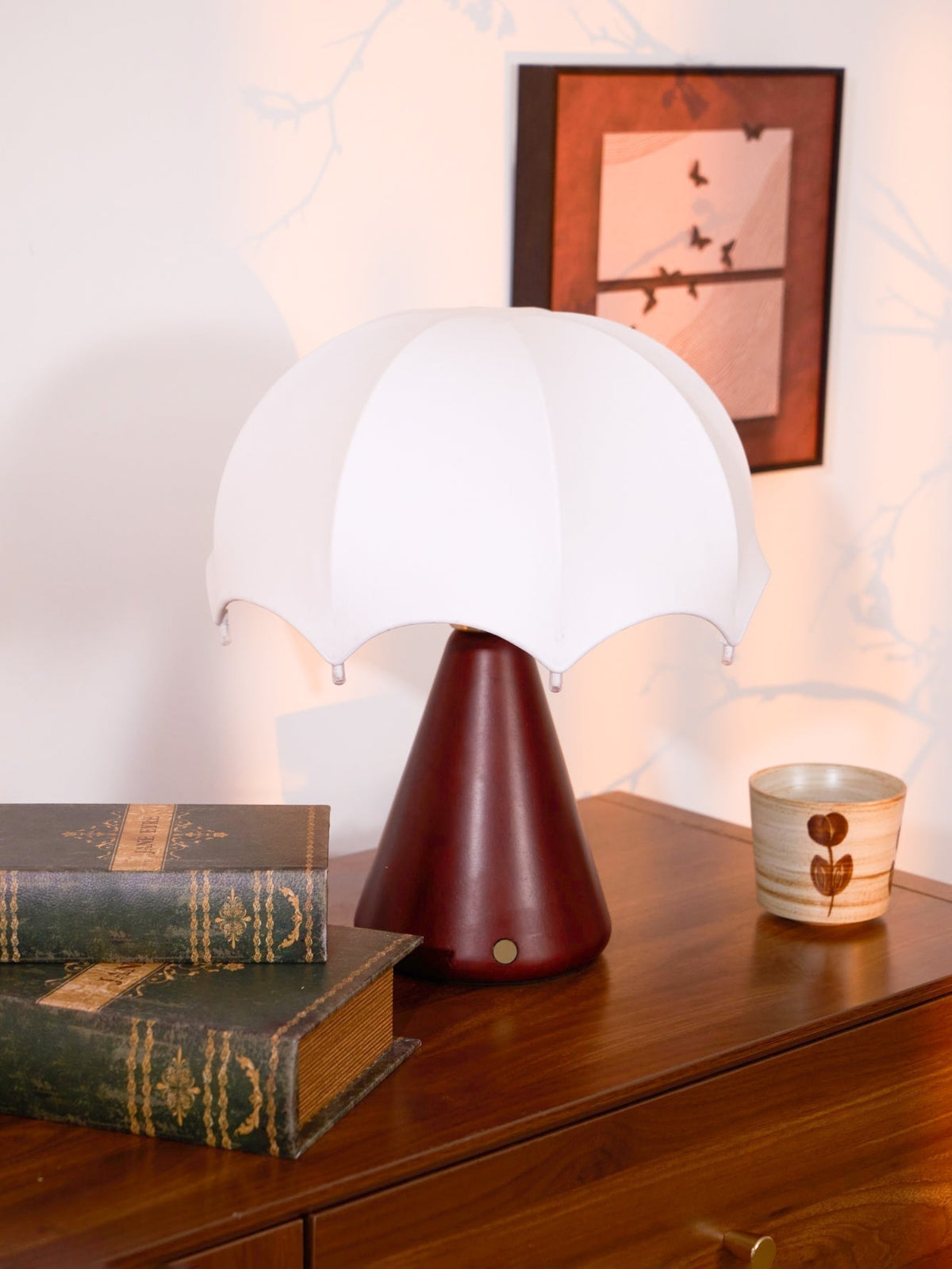 Parasol Wooden Table Lamp