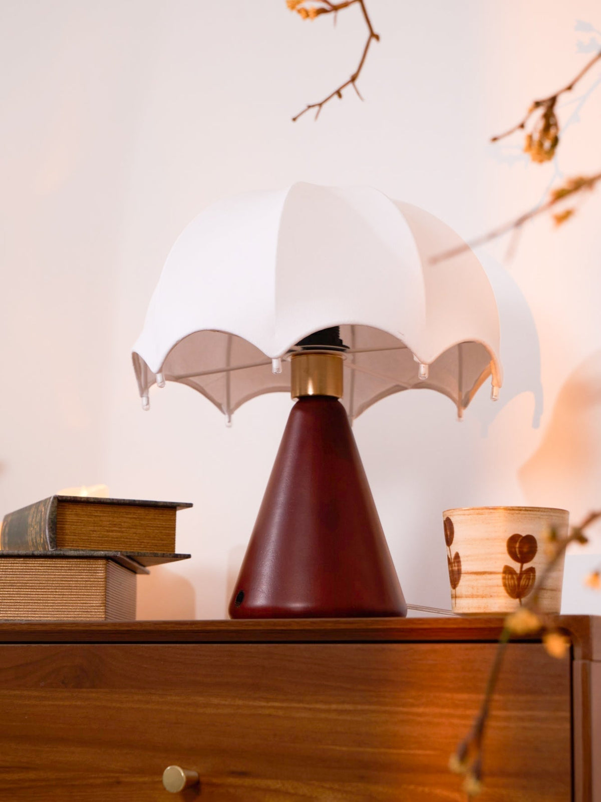 Parasol Wooden Table Lamp