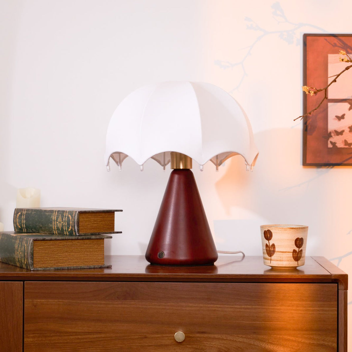 Parasol Wooden Table Lamp