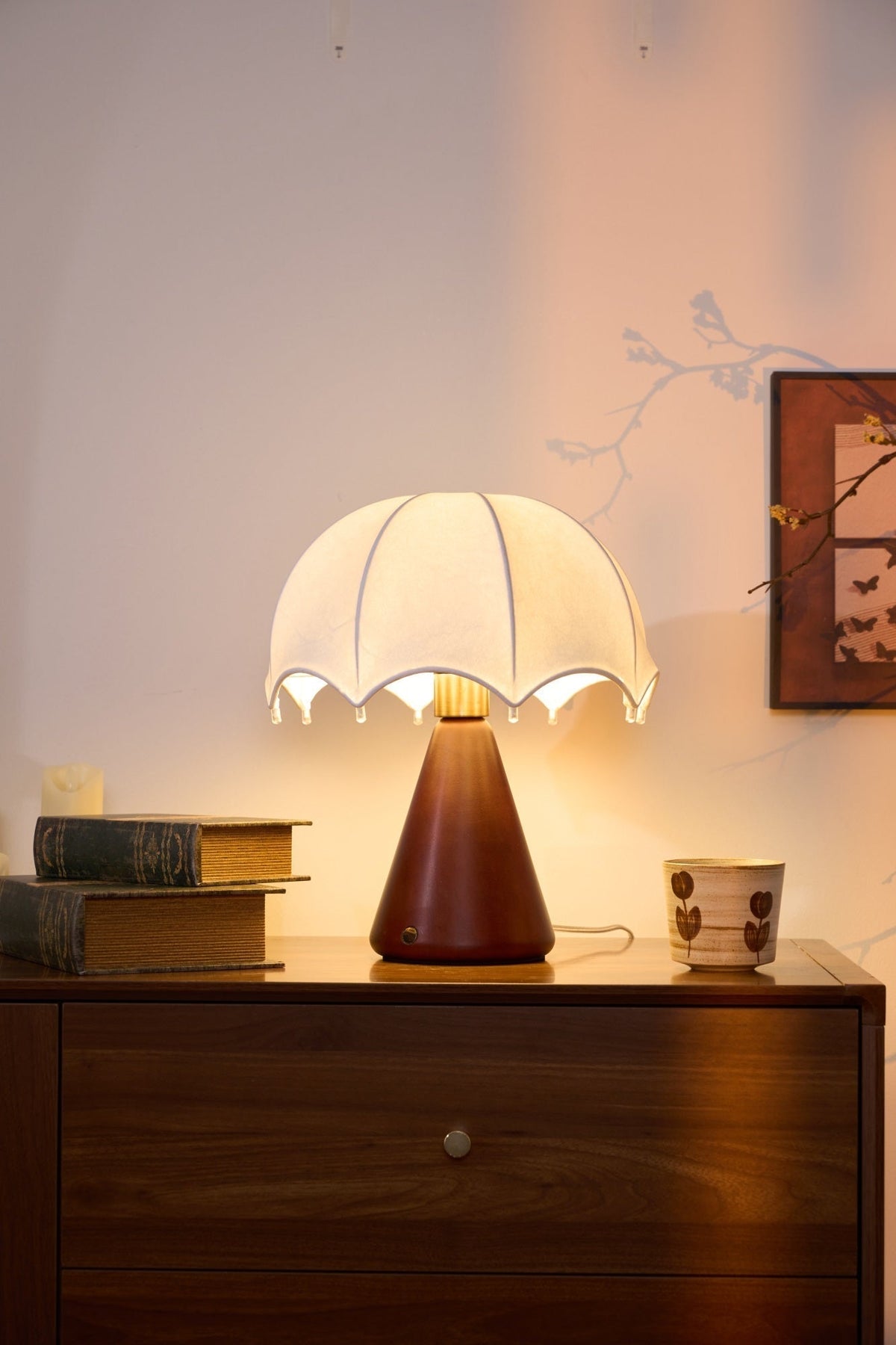 Parasol Wooden Table Lamp