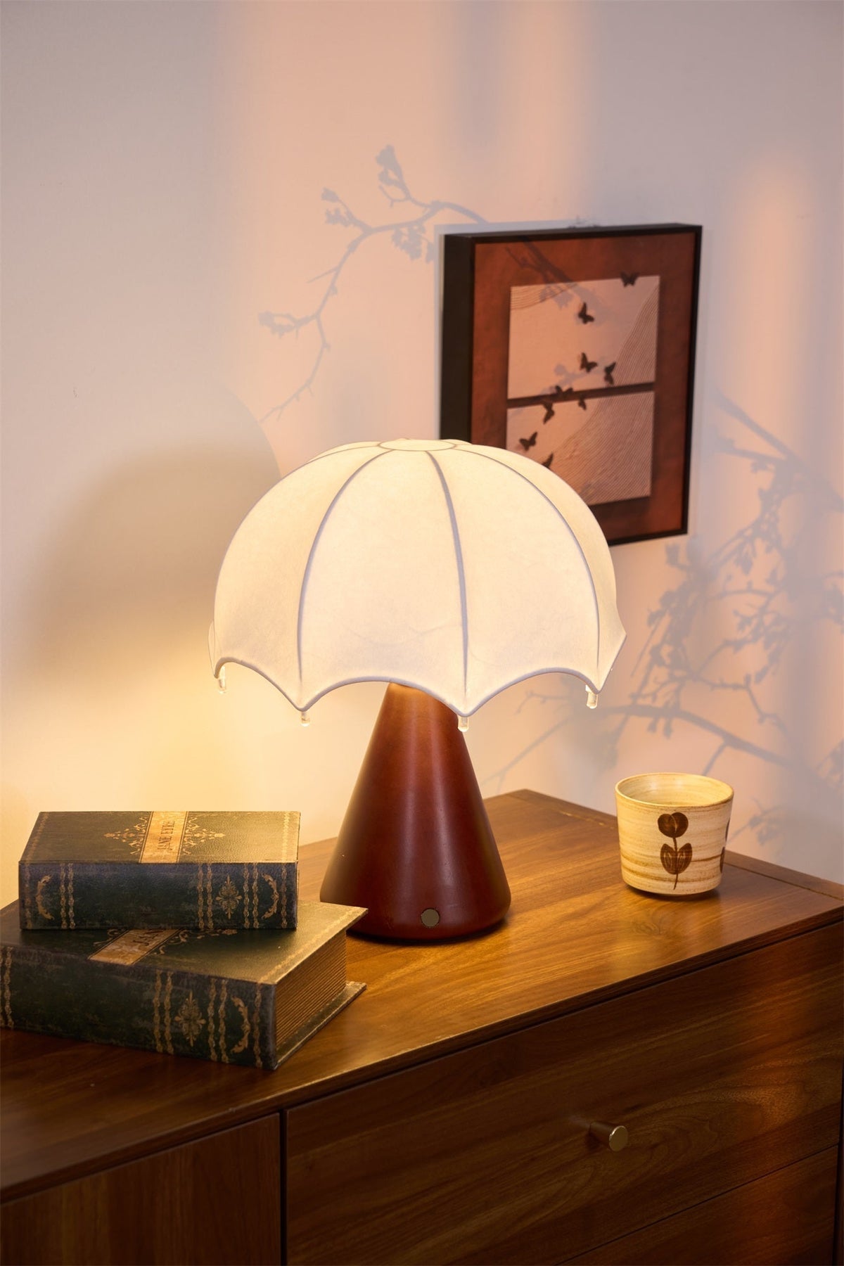 Parasol Wooden Table Lamp