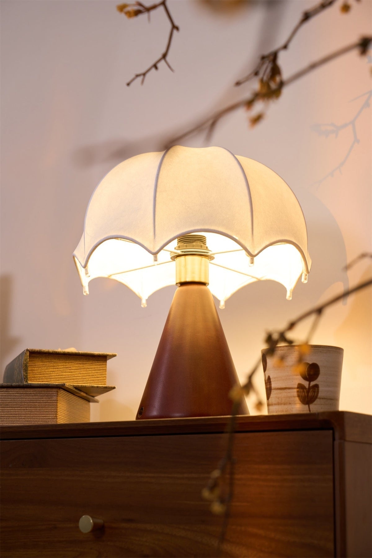 Parasol Wooden Table Lamp