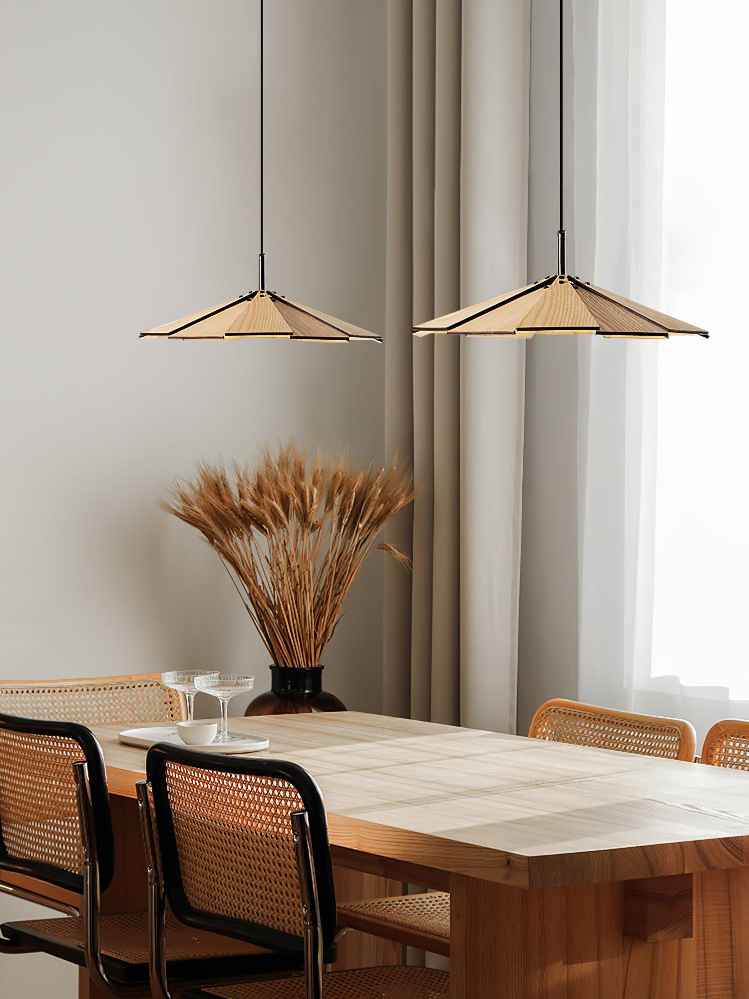Woodura Umbrella Wooden Pendant Light