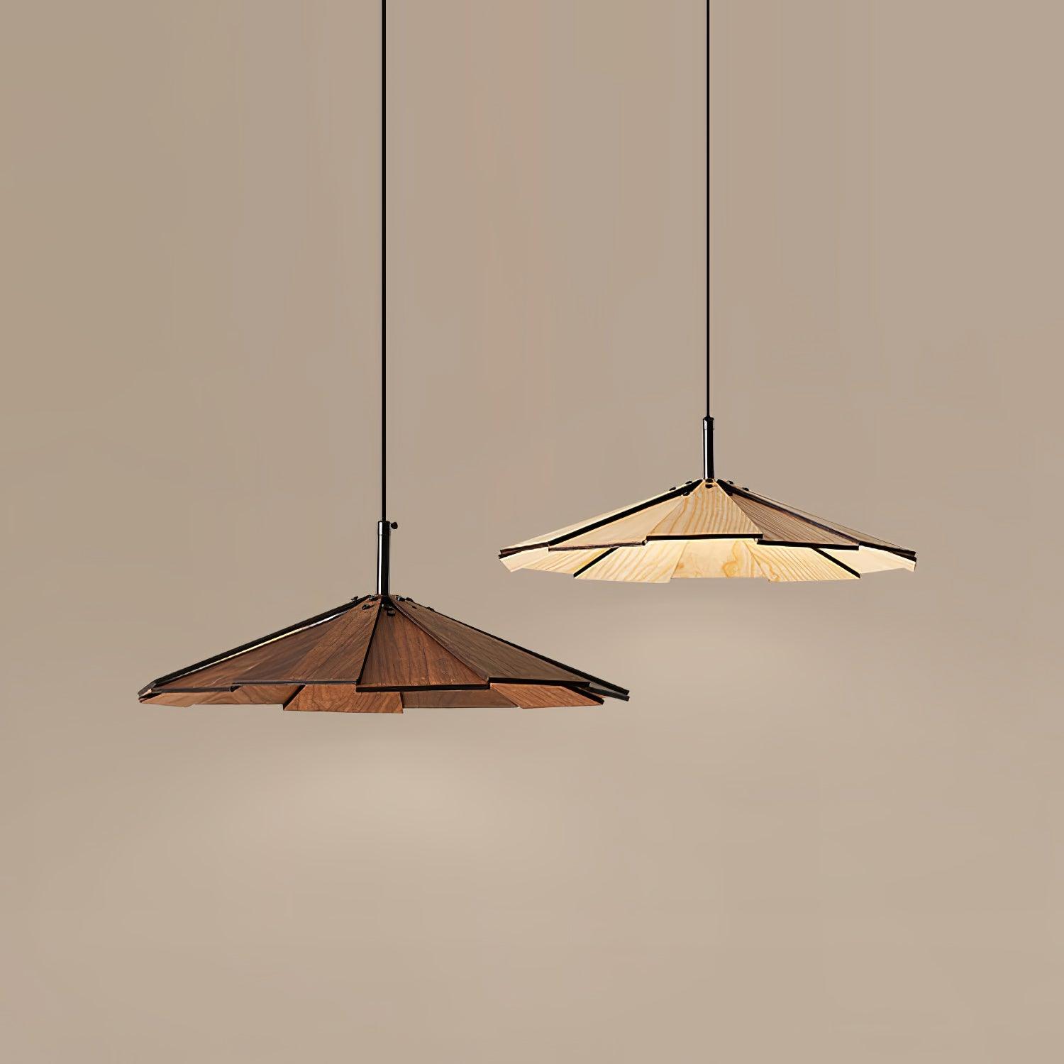 Woodura Umbrella Wooden Pendant Light