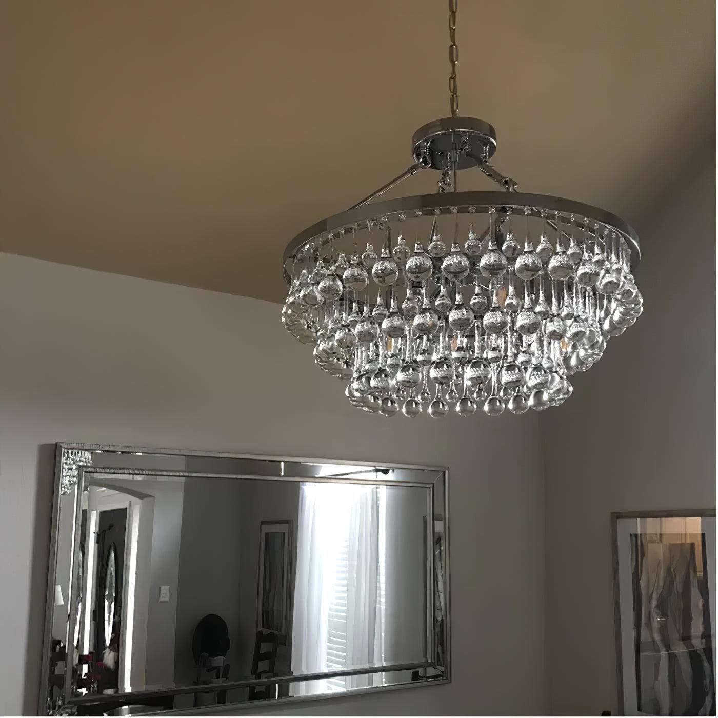 Avelis Postmodern Luxury Unique Tiered Crystal Chandelier