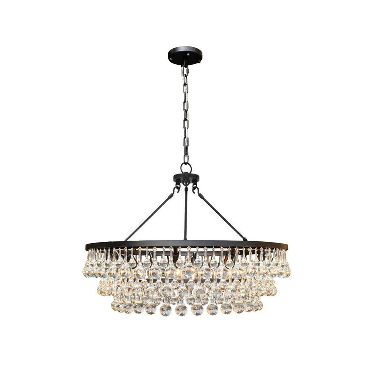 Avelis Postmodern Luxury Unique Tiered Crystal Chandelier