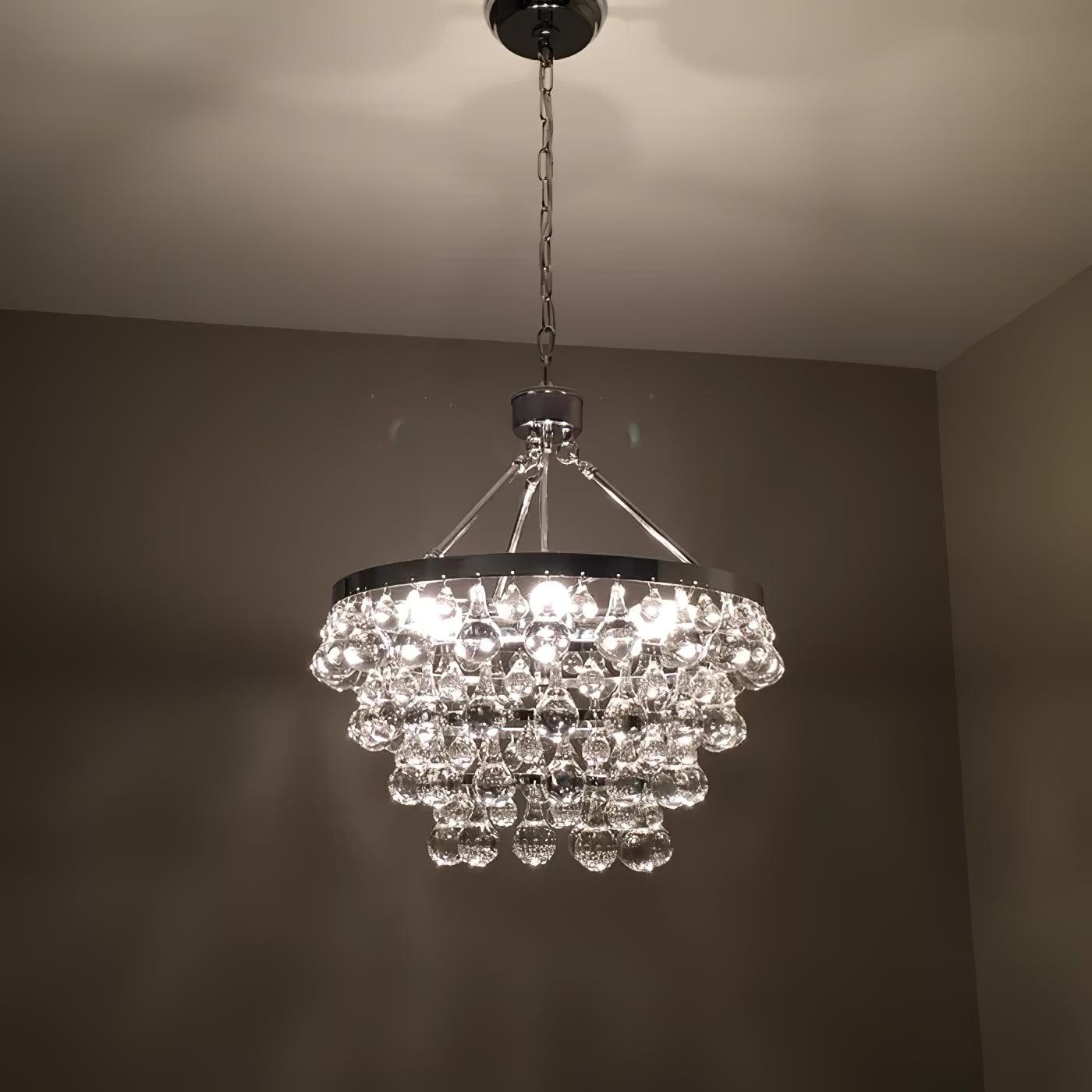 Avelis Postmodern Luxury Unique Tiered Crystal Chandelier
