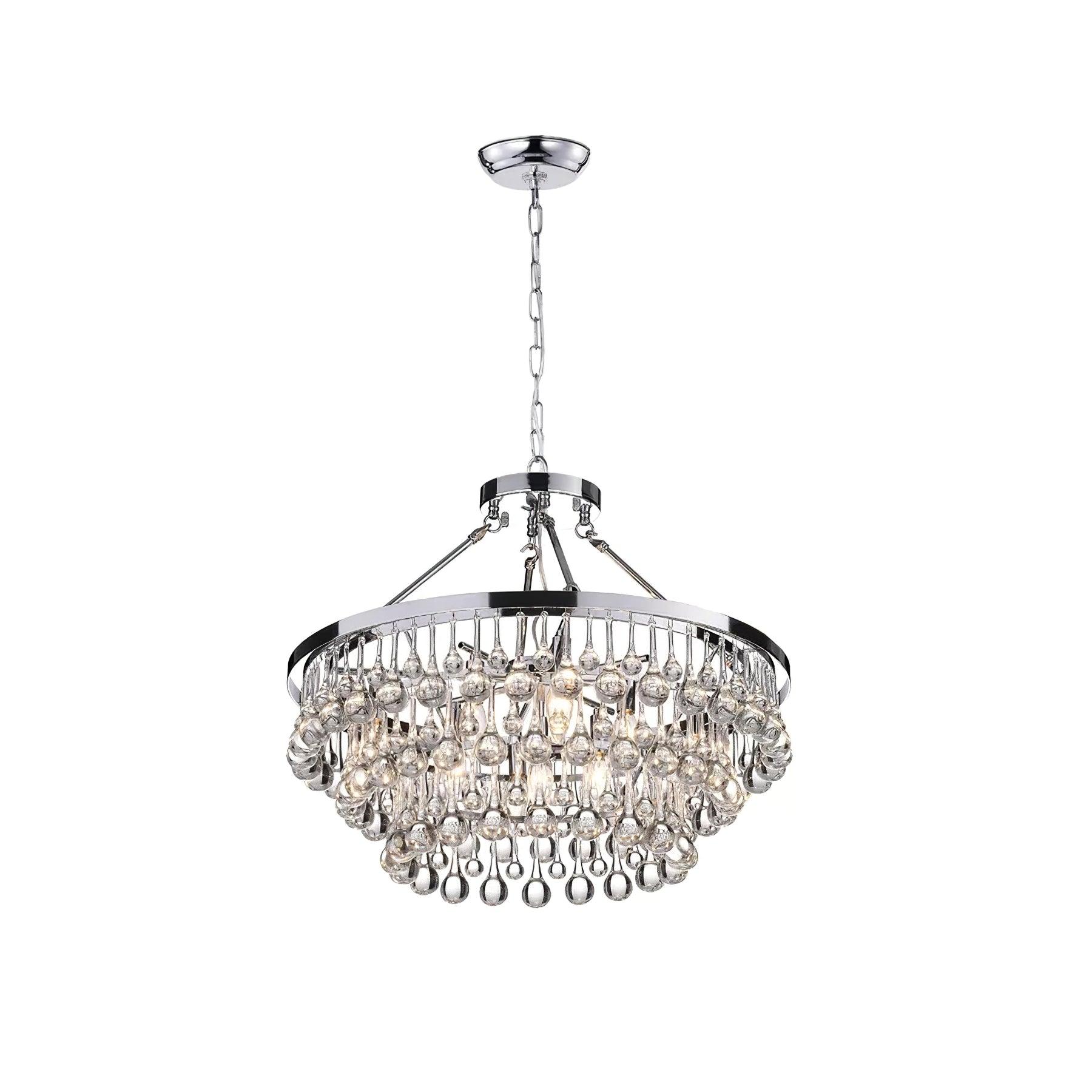Avelis Postmodern Luxury Unique Tiered Crystal Chandelier