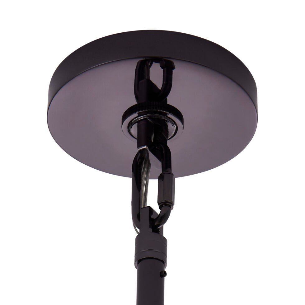 Celalella Chandelier Large Amber Glass Disc Fish Scale Brass