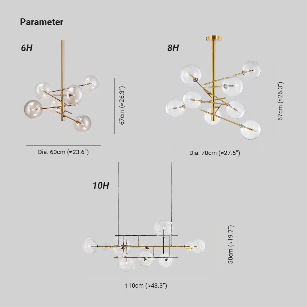 Aveno Chandelier LED Clear Crystal
