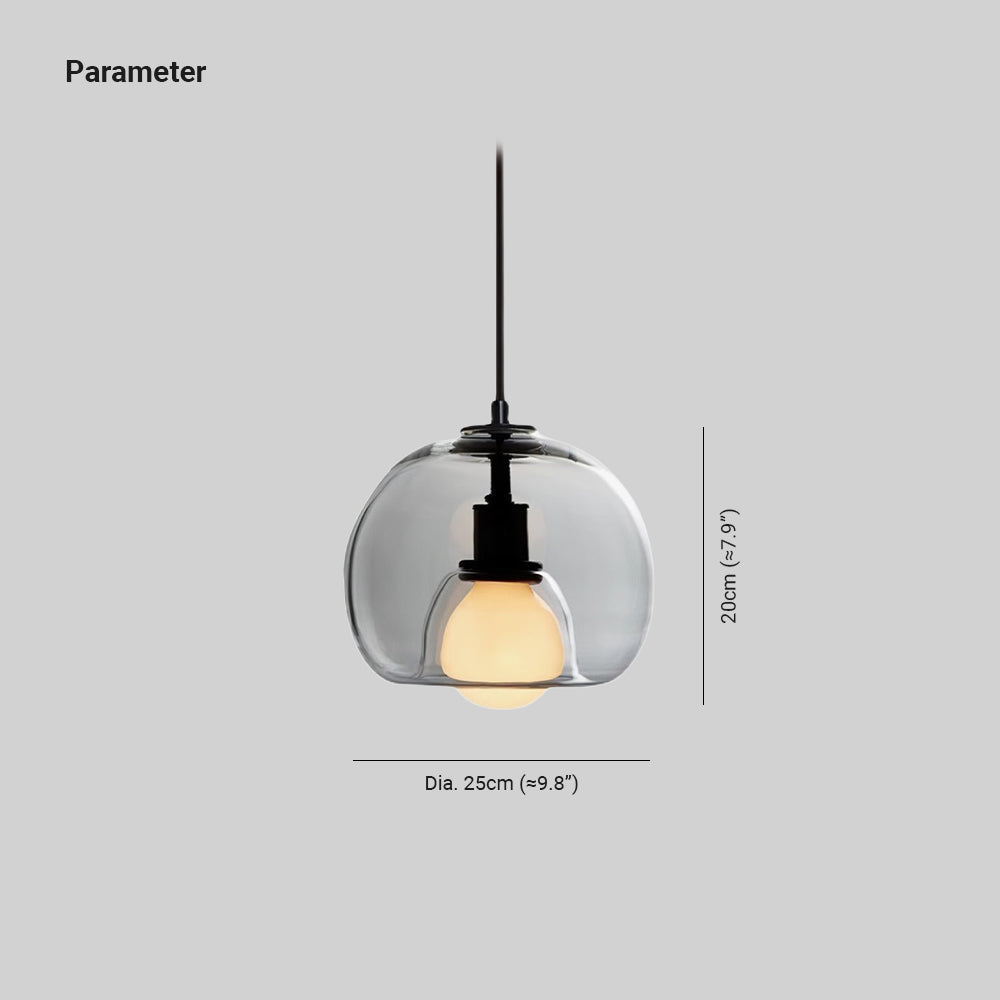 Neritha Glass Contemporary Pendant Light