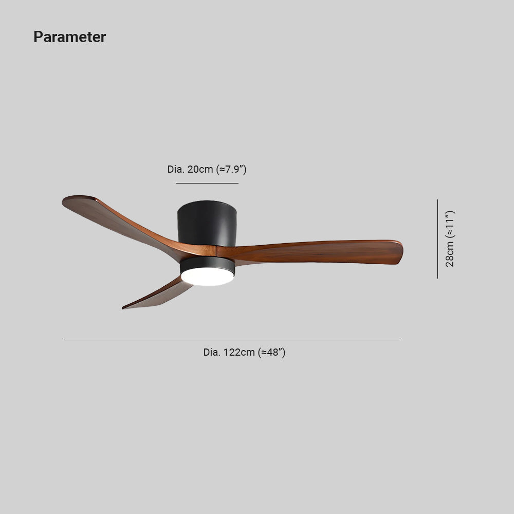 Renata Nordic Wooden 42"/48" Ceiling Fan Light