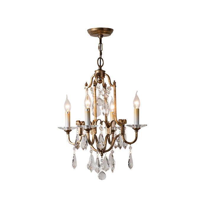 Mirok Chandelier Iron Crystal Candelabra Vintage