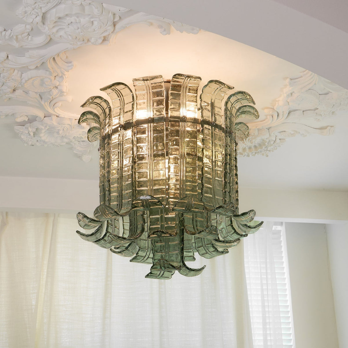 Eirisora Ceiling Lamp Murano Glass Petal Vintage