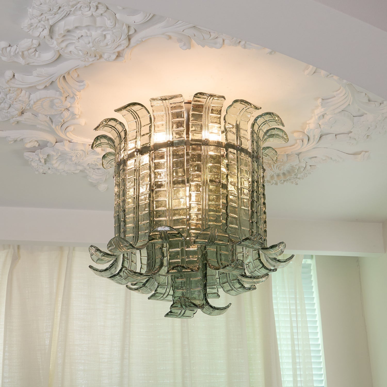 Eirisora Ceiling Lamp Murano Glass Petal Vintage