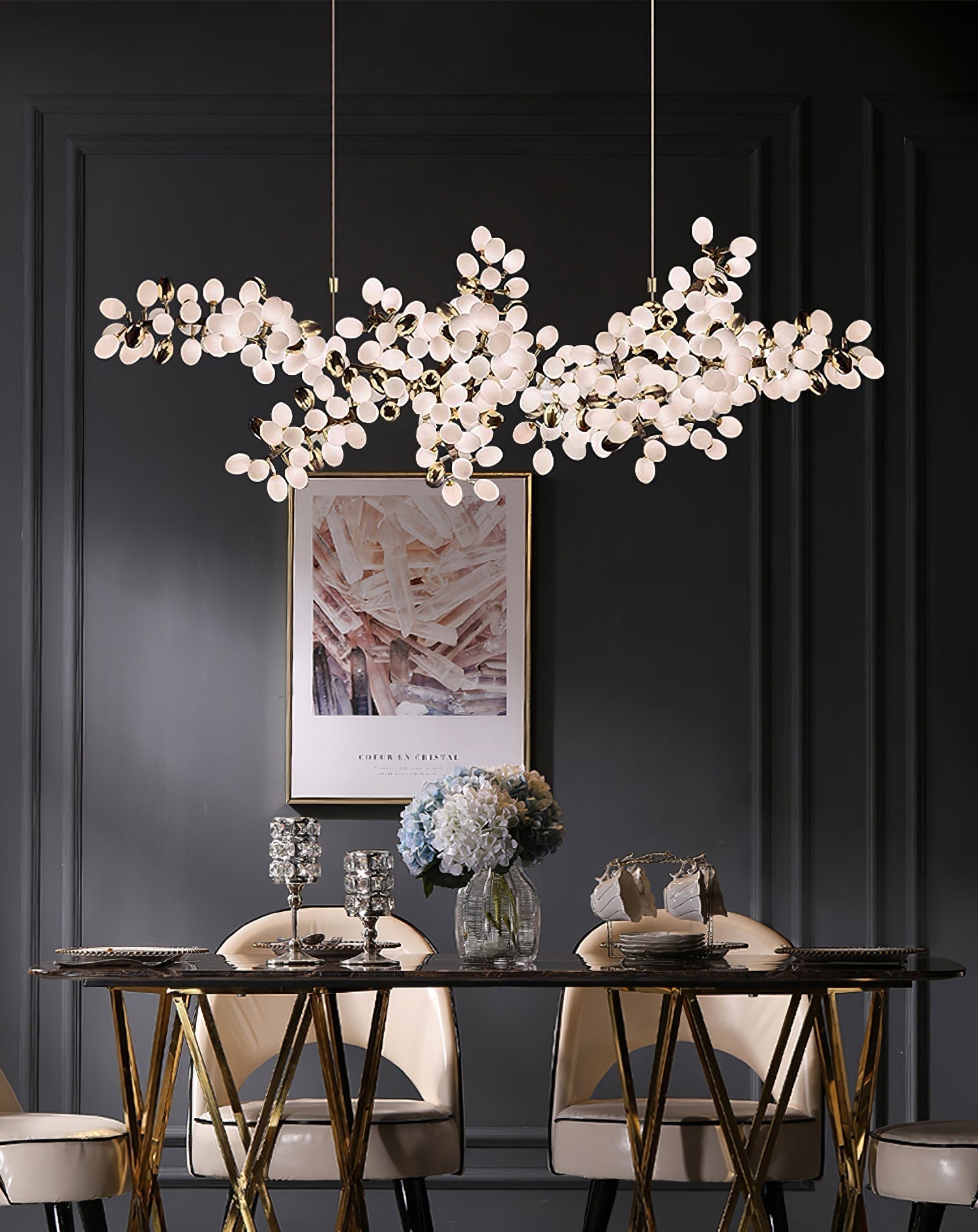 Aldo Elegant Droplet Glass Chandelier