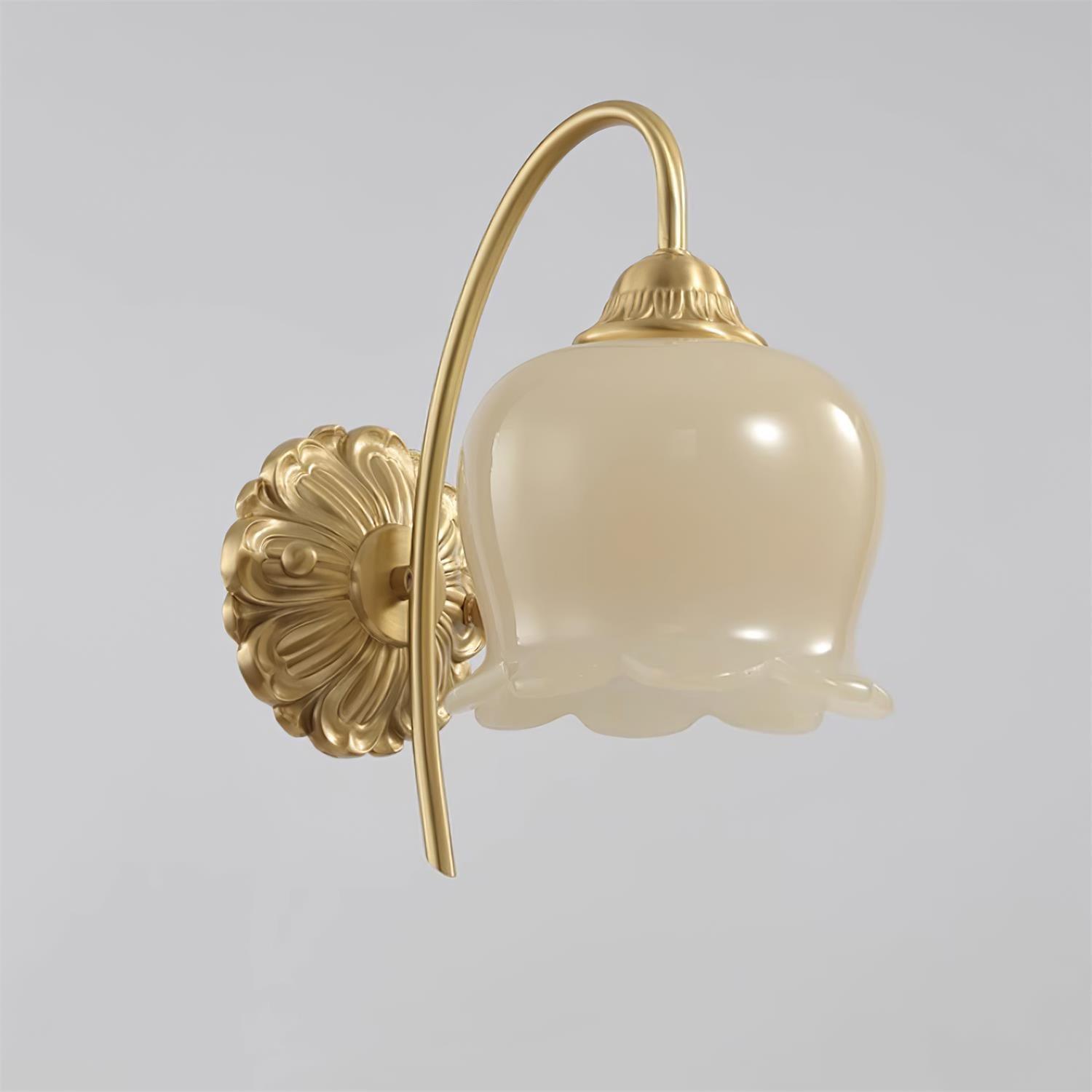 Dazell Art Flower Brass Resin Wall Lamp