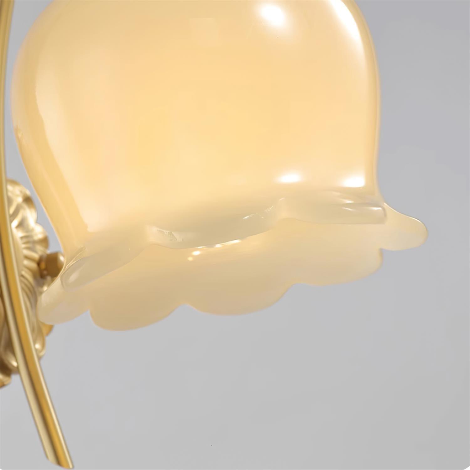 Dazell Art Flower Brass Resin Wall Lamp