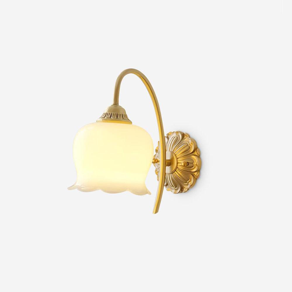 Dazell Art Flower Brass Resin Wall Lamp