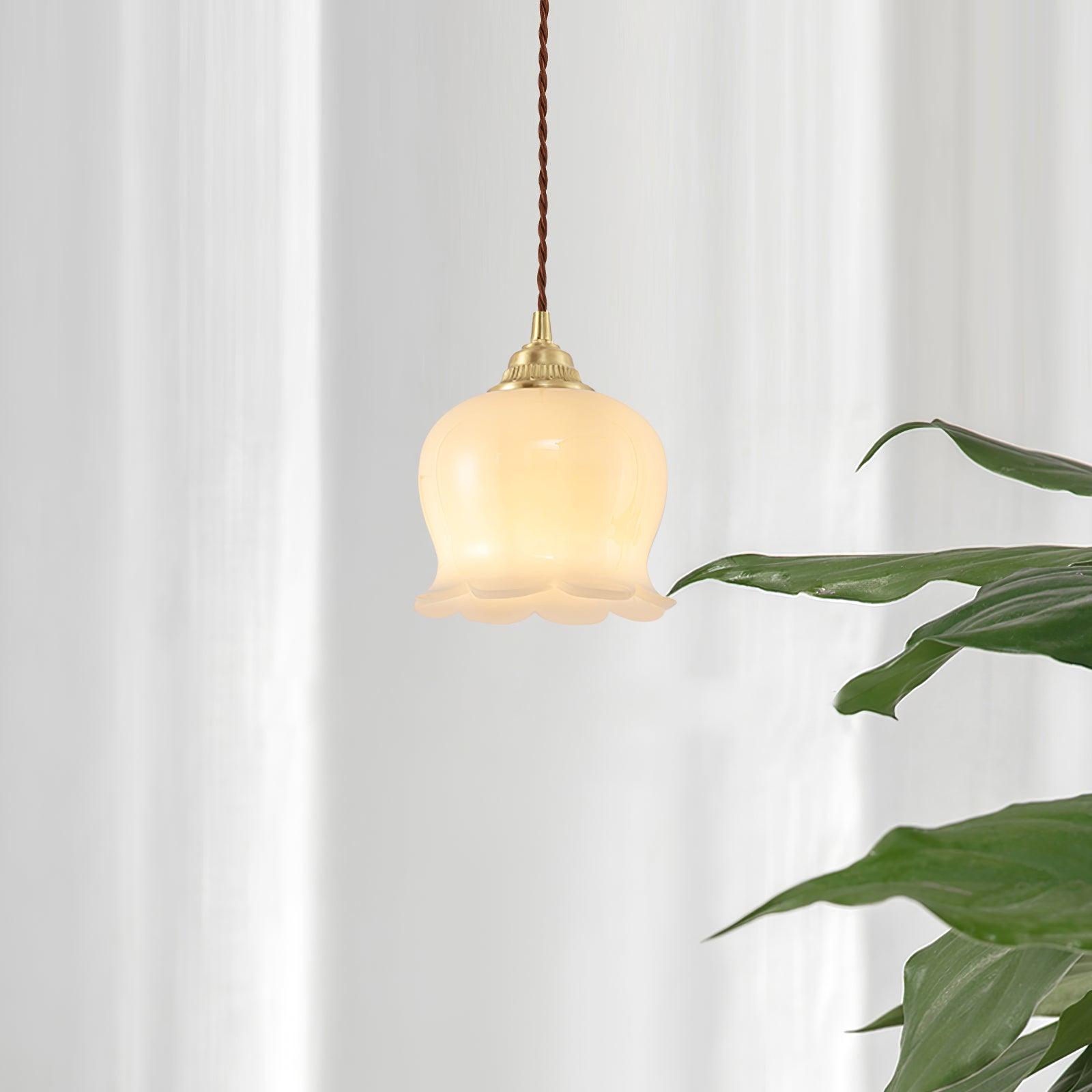 Veloza Brass & Resin Glam Pendant Lamp