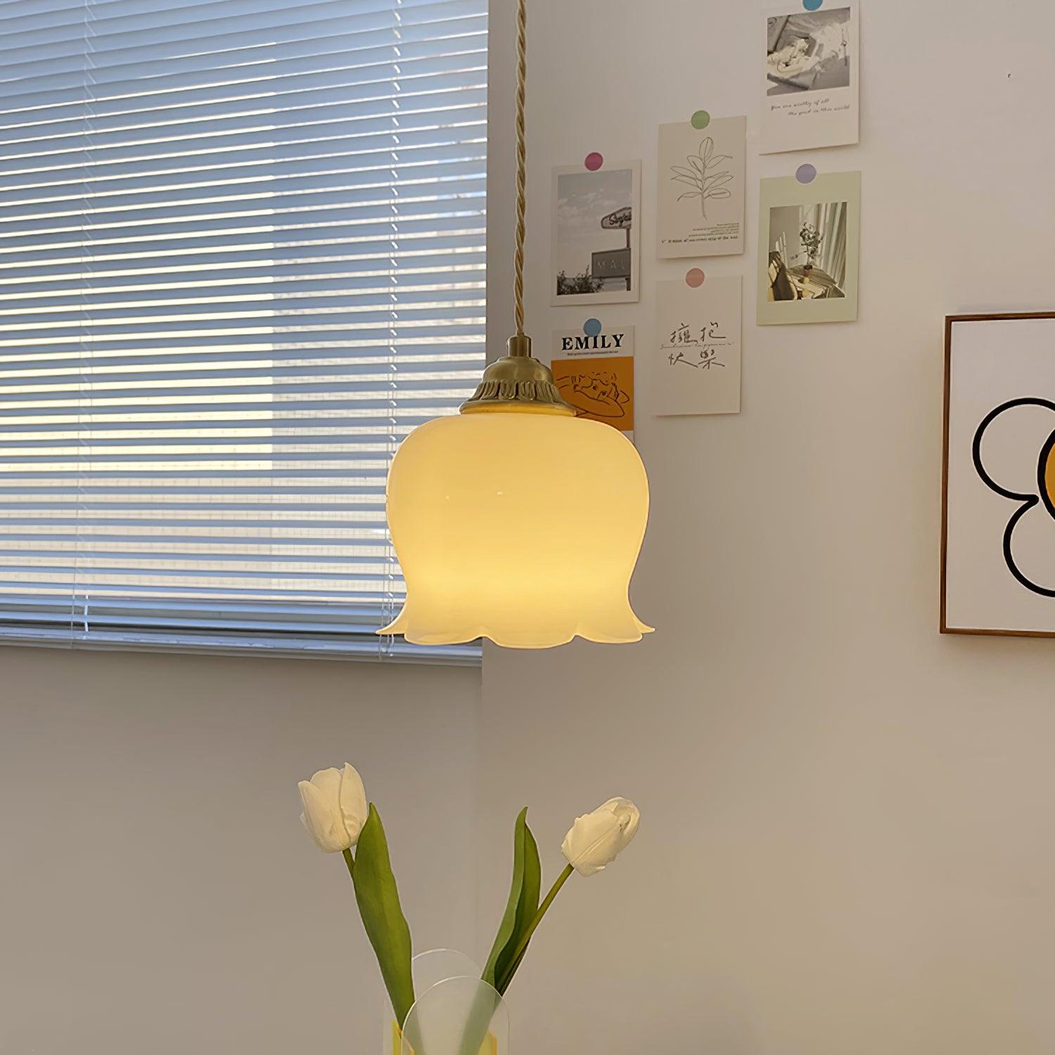 Veloza Brass & Resin Glam Pendant Lamp