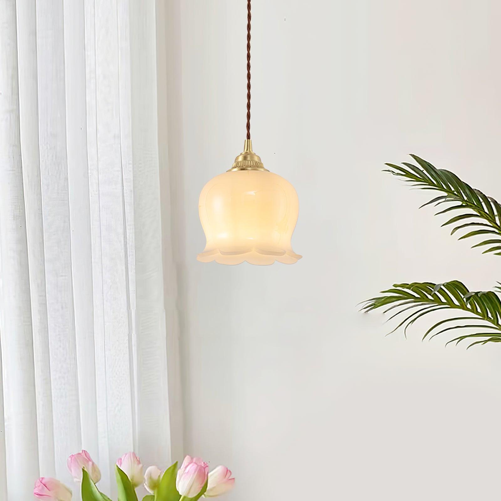 Veloza Brass & Resin Glam Pendant Lamp