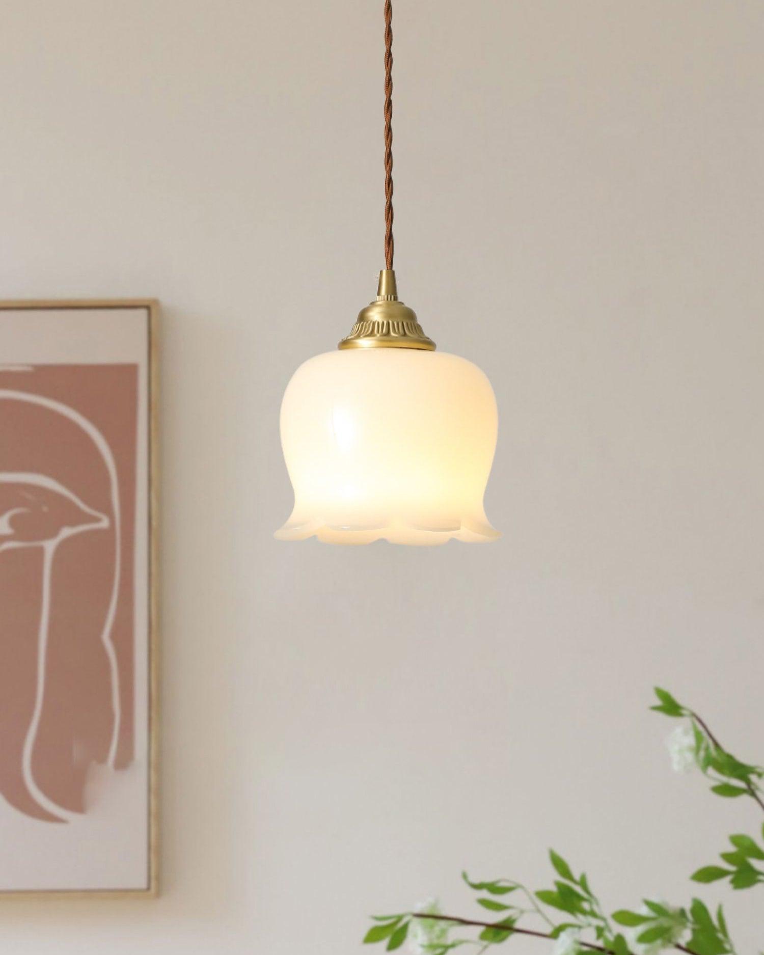 Veloza Brass & Resin Glam Pendant Lamp