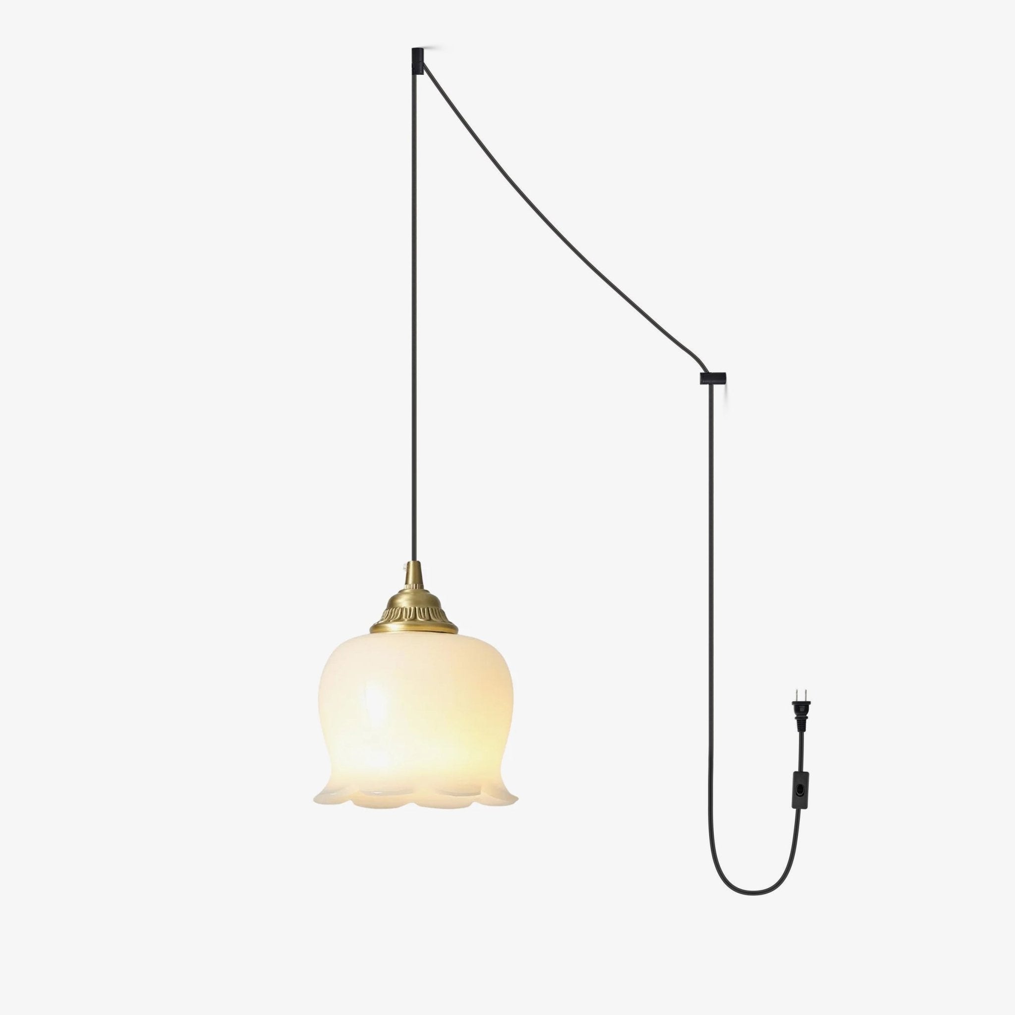 Veloza Brass & Resin Glam Pendant Lamp