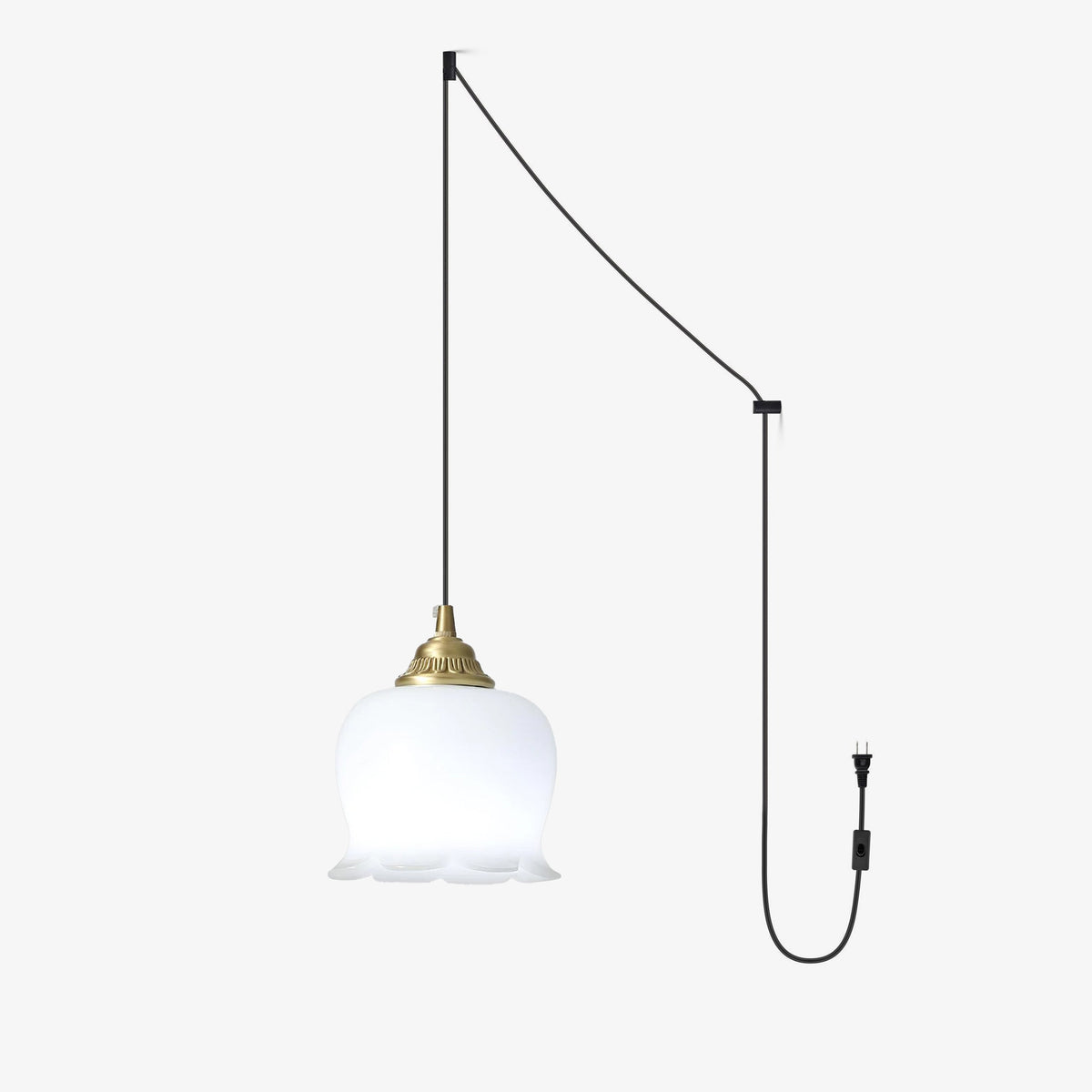 Veloza Brass & Resin Glam Pendant Lamp