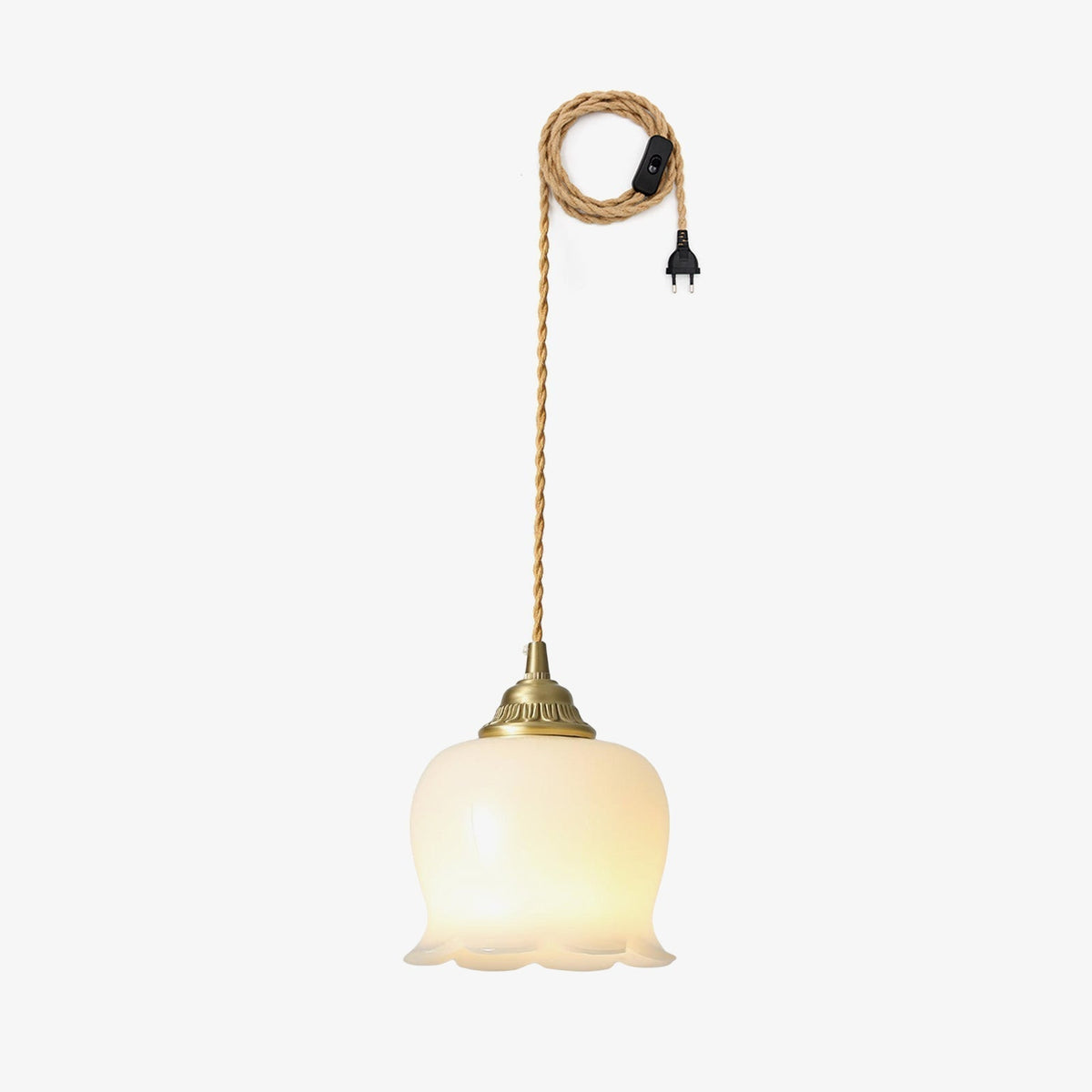 Veloza Brass & Resin Glam Pendant Lamp