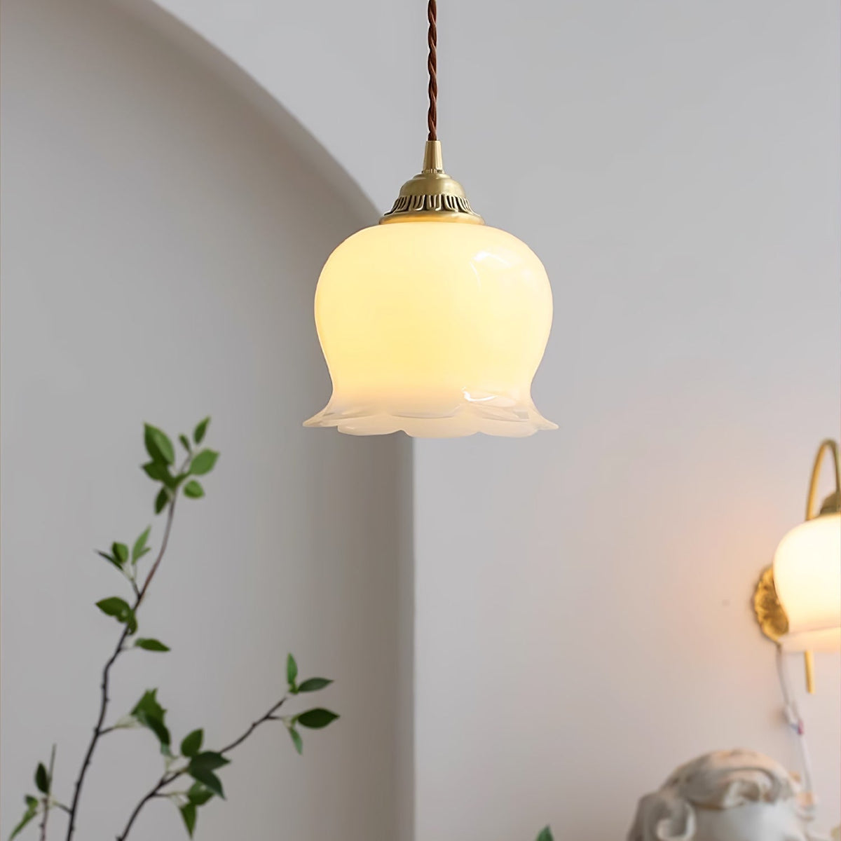 Veloza Brass & Resin Glam Pendant Lamp