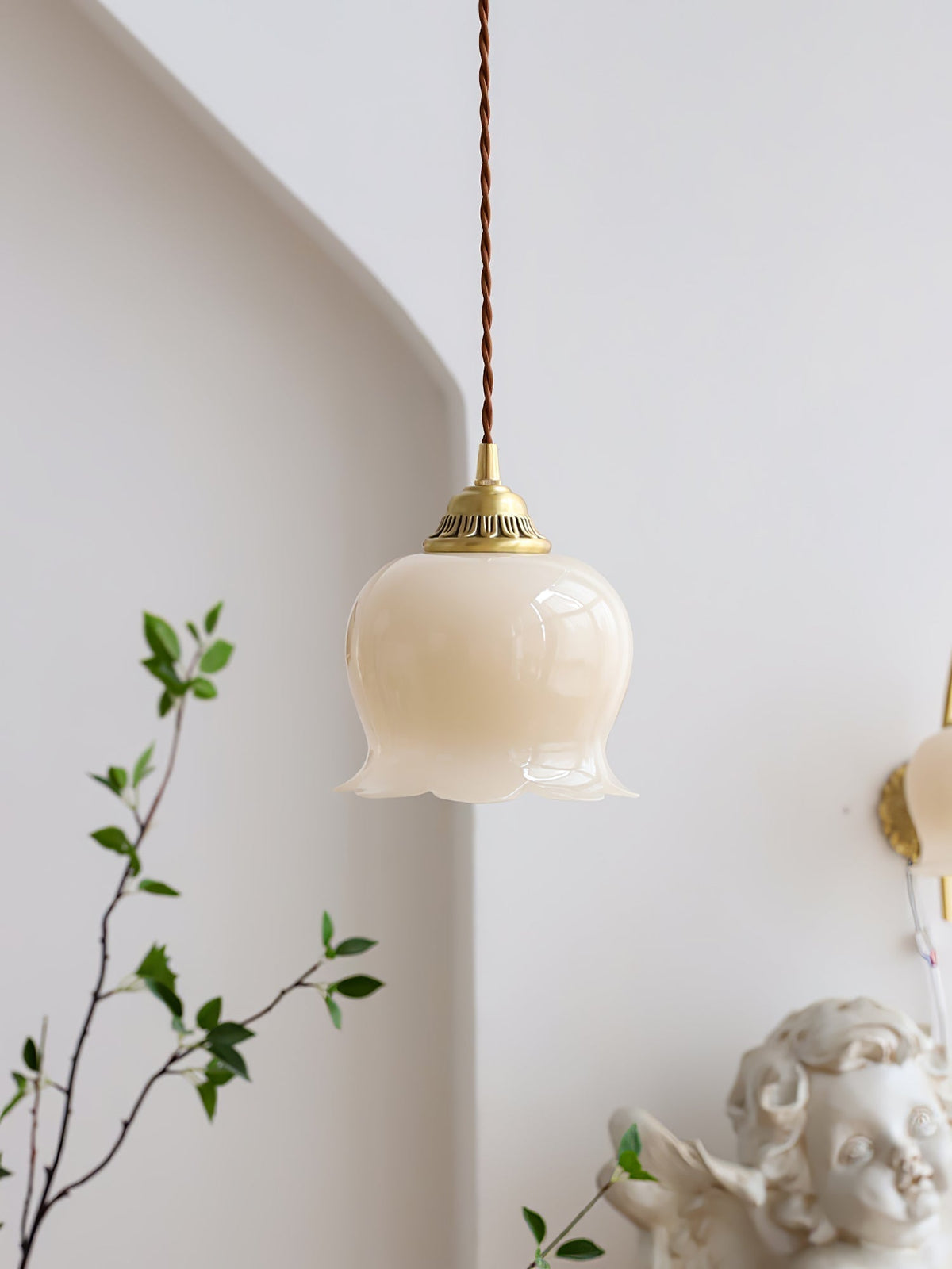 Veloza Brass & Resin Glam Pendant Lamp