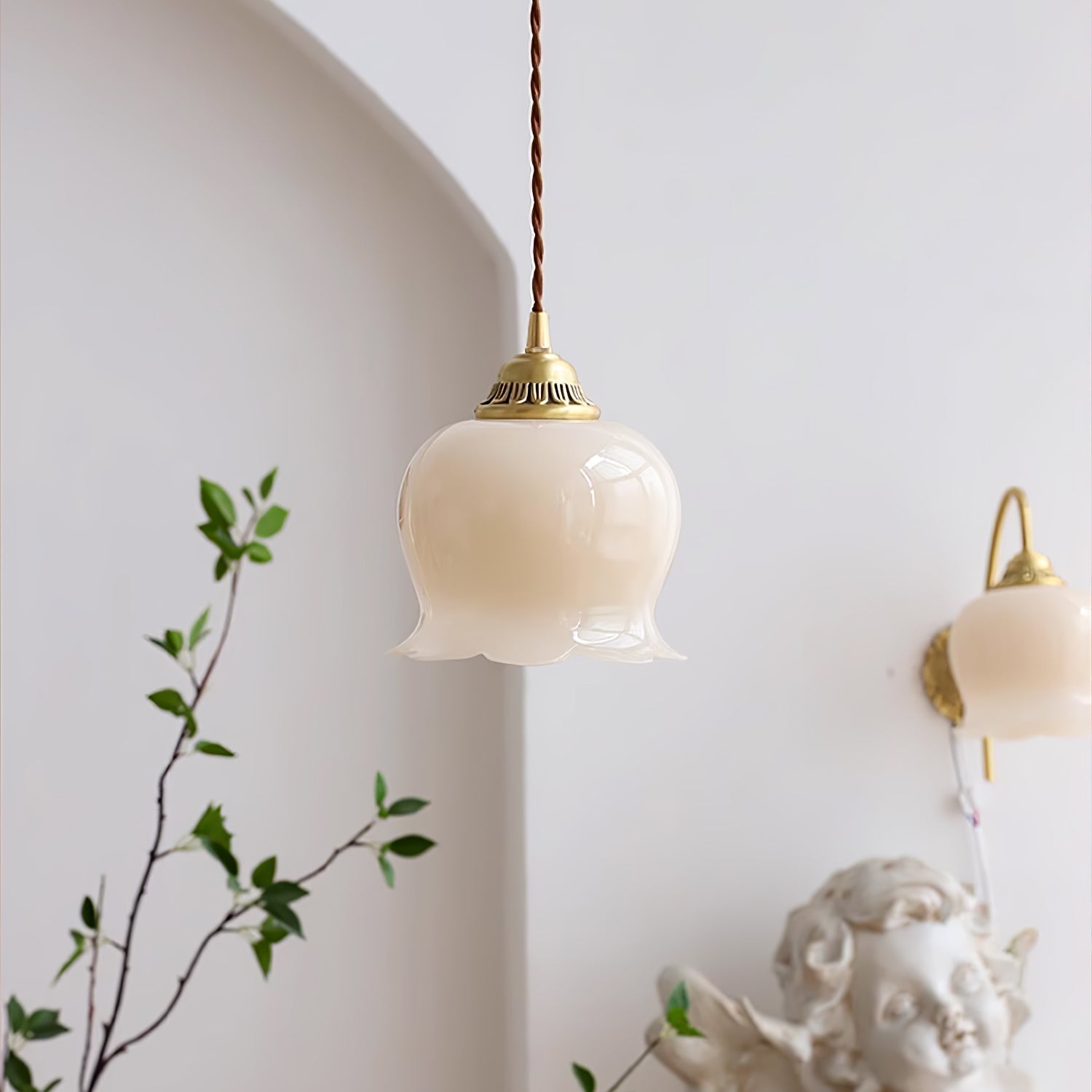 Veloza Brass & Resin Glam Pendant Lamp