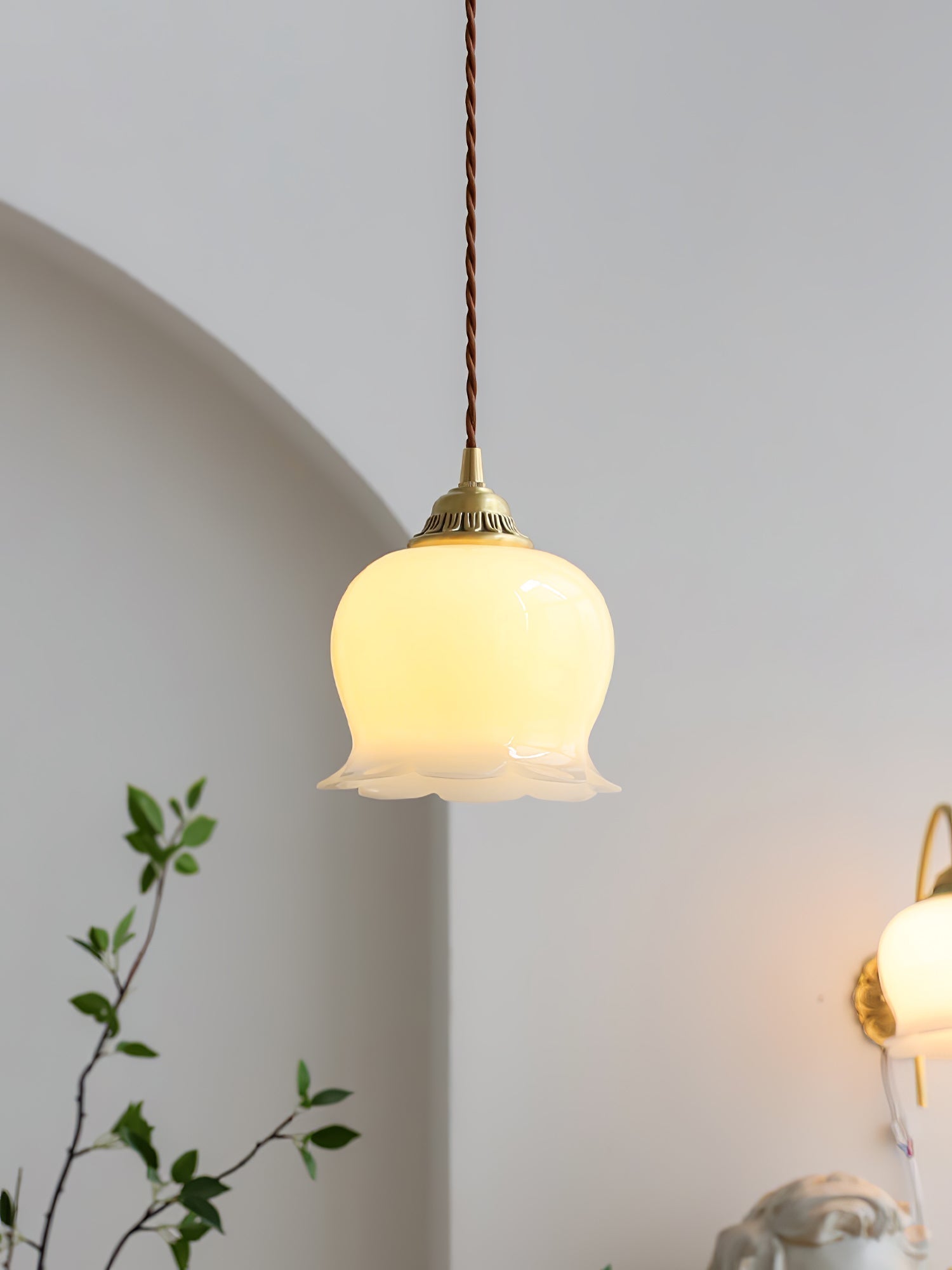 Veloza Brass & Resin Glam Pendant Lamp