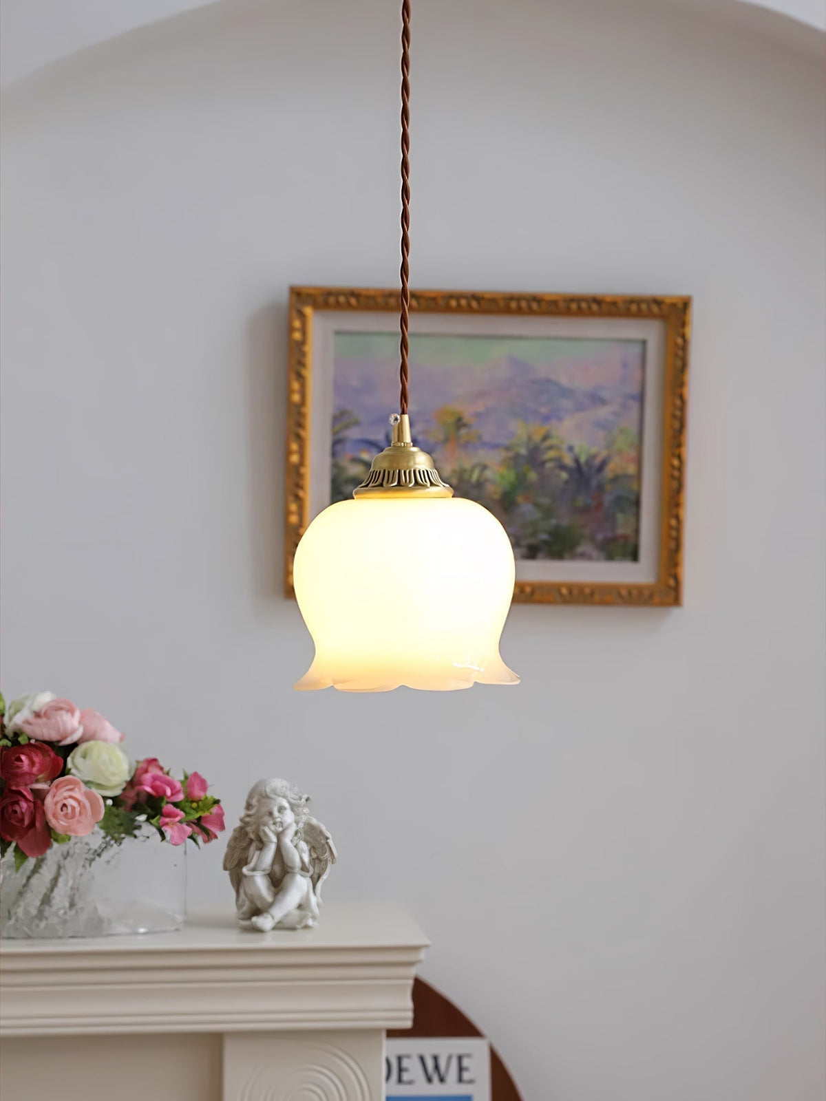 Veloza Brass & Resin Glam Pendant Lamp