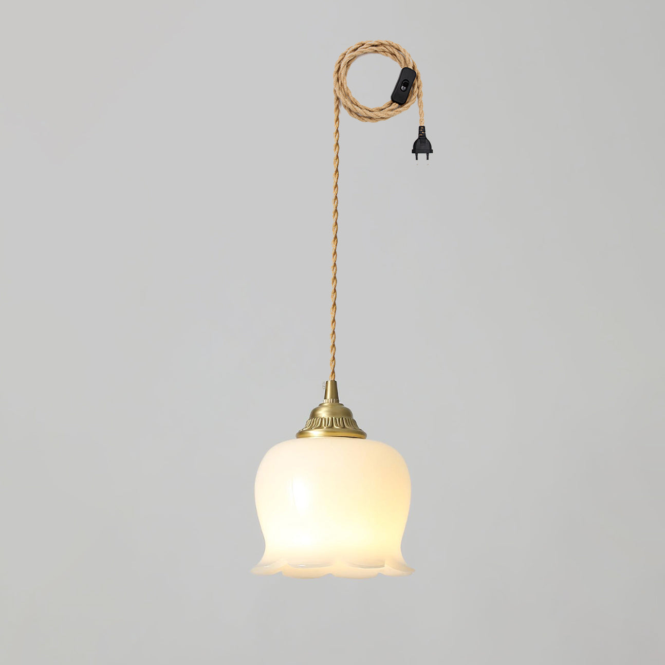 Veloza Brass & Resin Glam Pendant Lamp