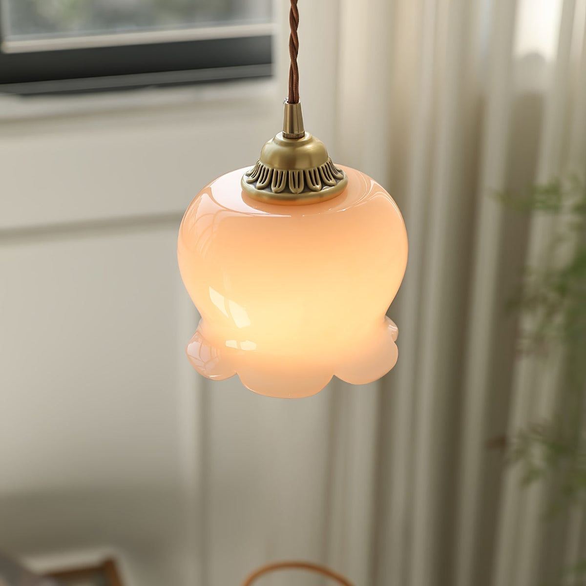 Veloza Brass & Resin Glam Pendant Lamp