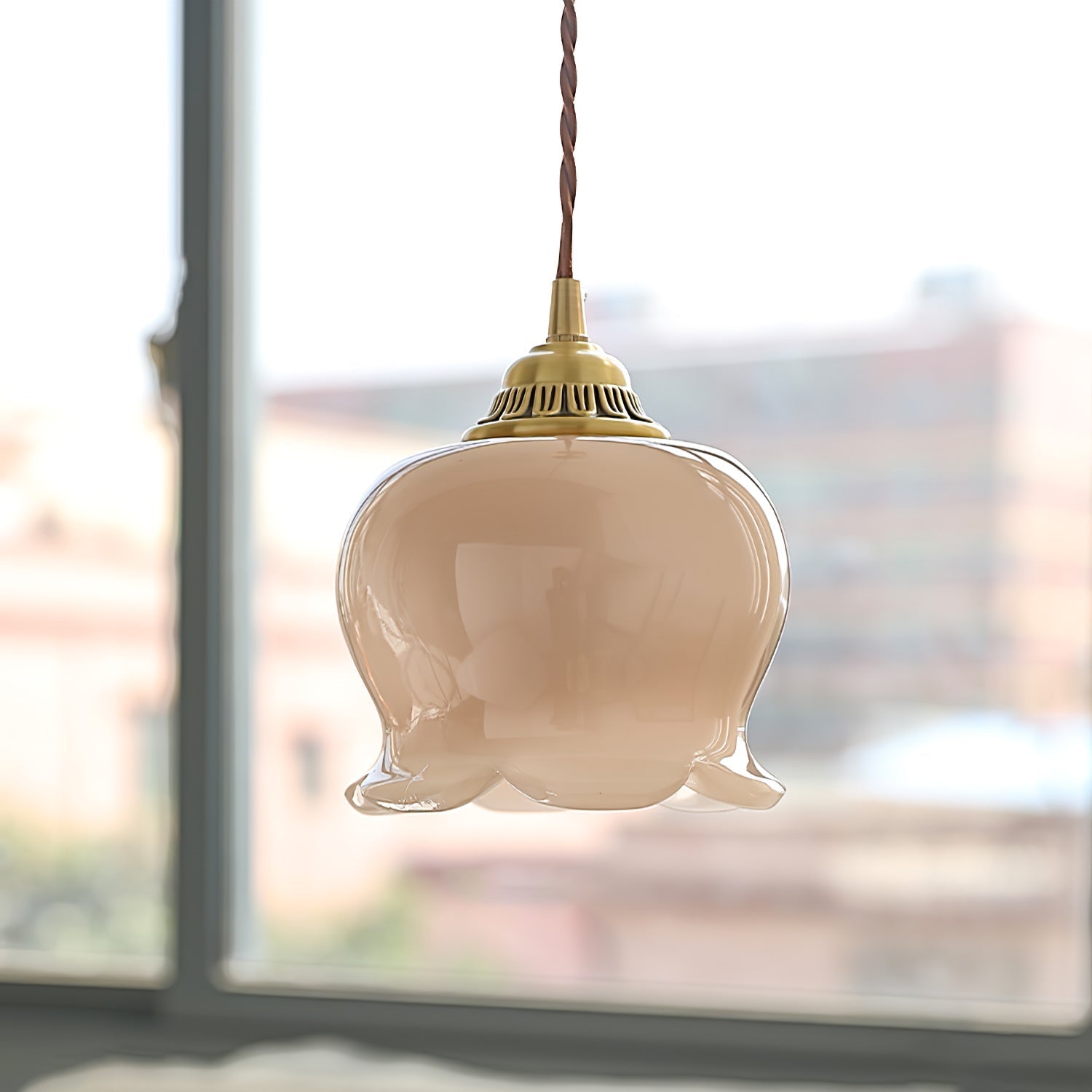 Veloza Brass & Resin Glam Pendant Lamp