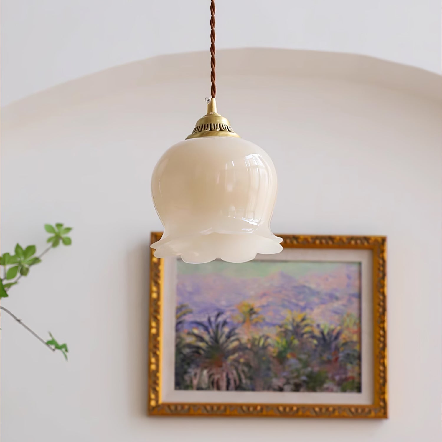 Veloza Brass & Resin Glam Pendant Lamp