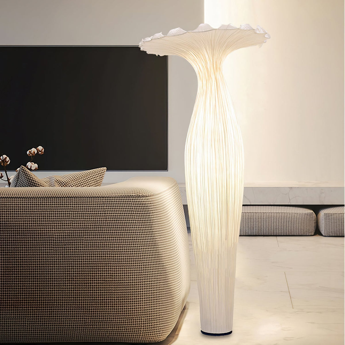 Zarinir Organic Fabric Floor Lamp