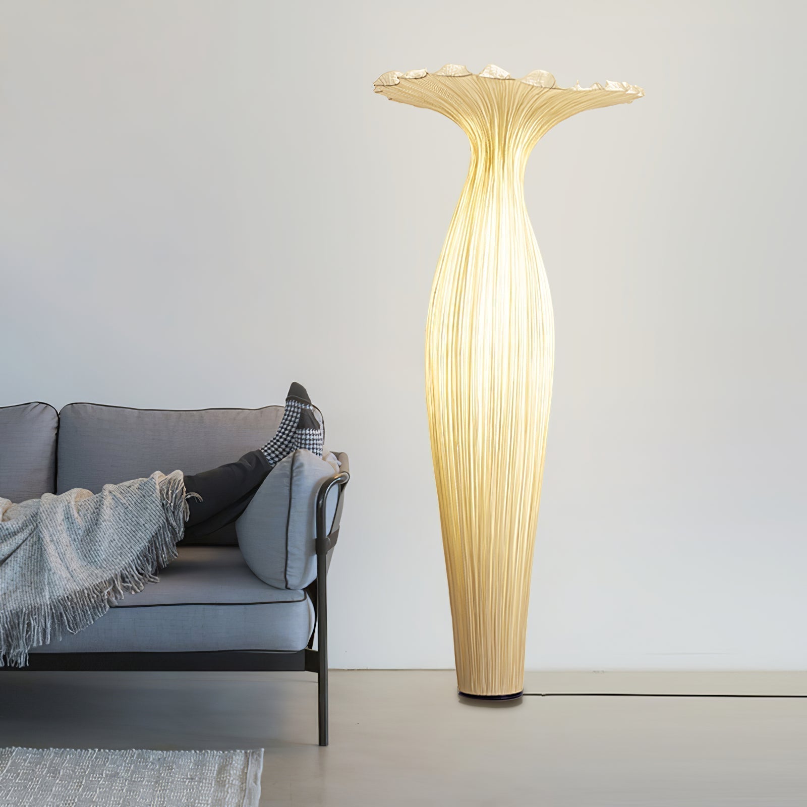 Zarinir Organic Fabric Floor Lamp