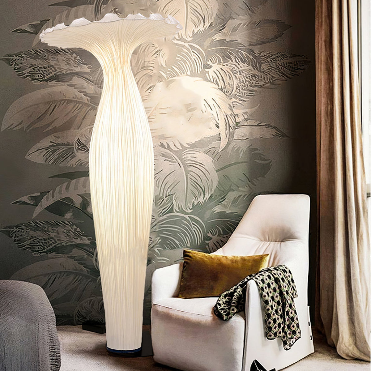 Zarinir Organic Fabric Floor Lamp