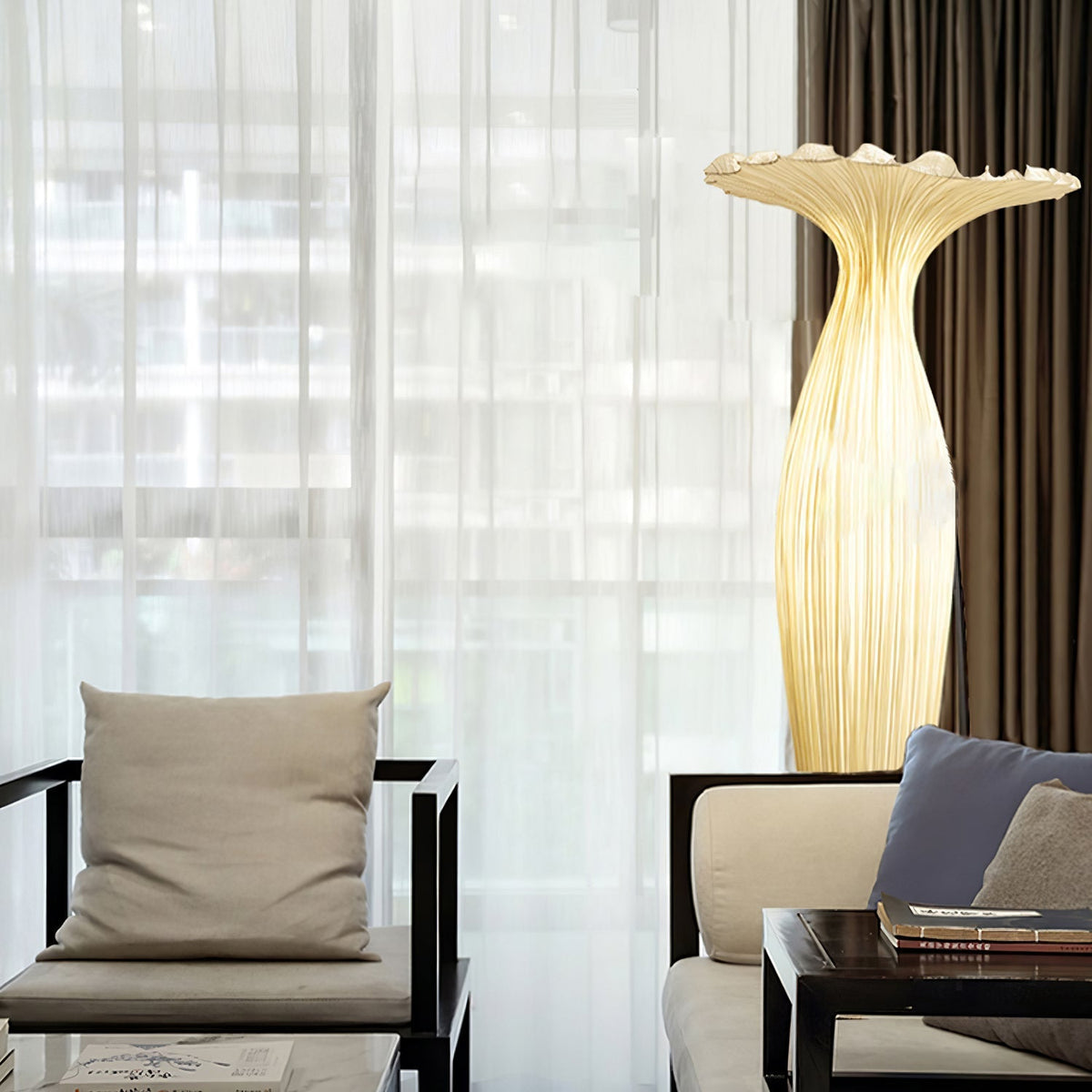 Zarinir Organic Fabric Floor Lamp