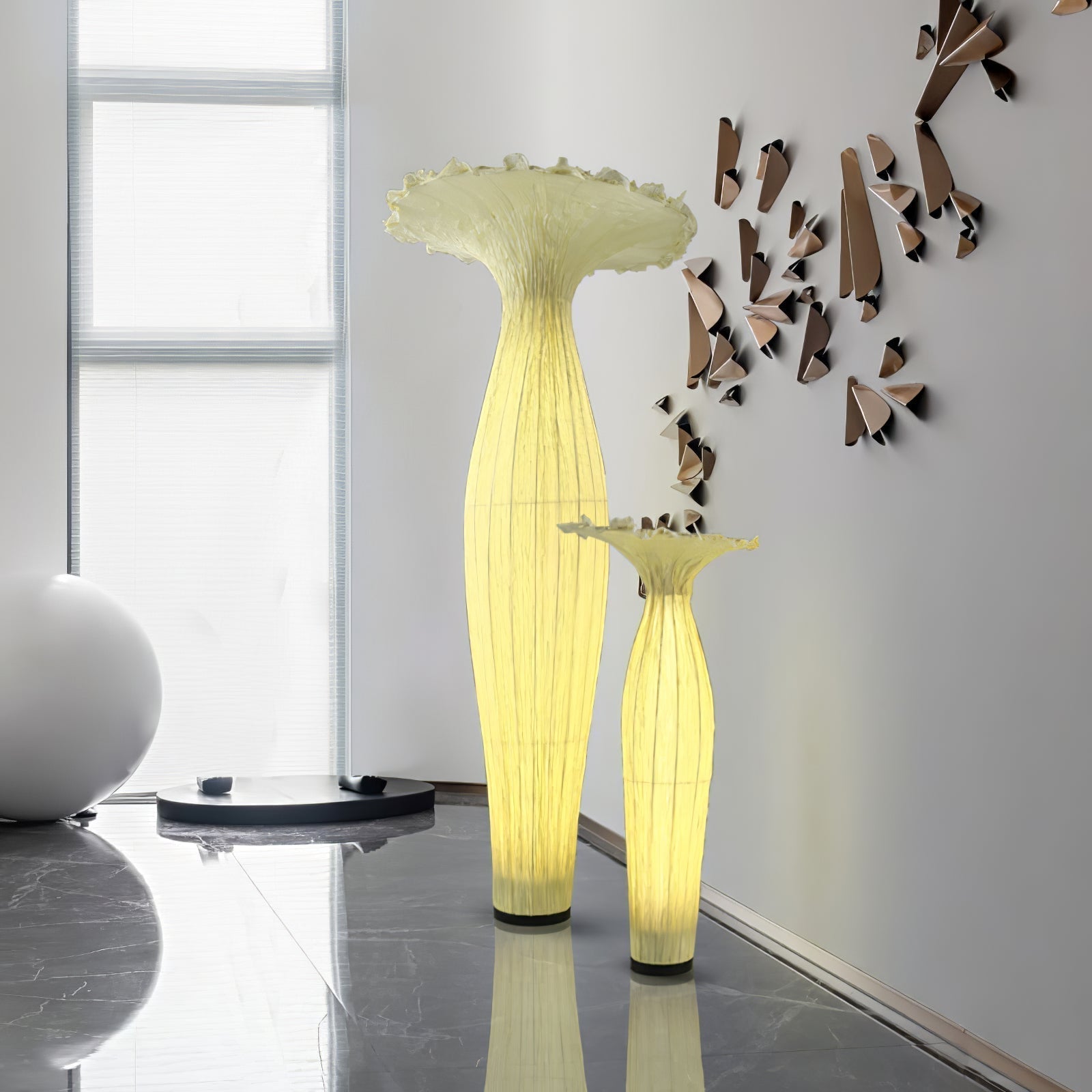 Zarinir Organic Fabric Floor Lamp