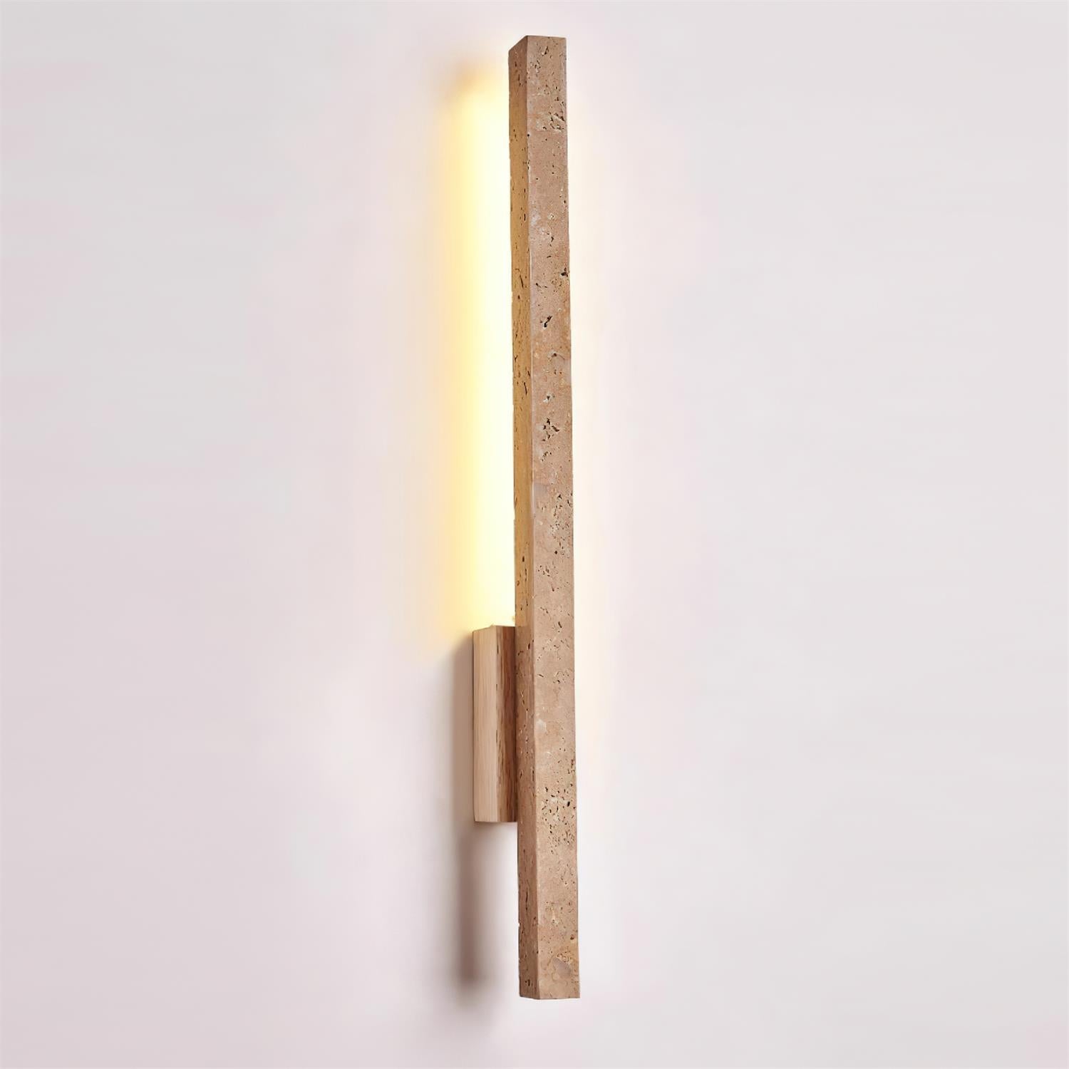 Opalyn Slim Travertine Wall Lamp - Neutral Decor