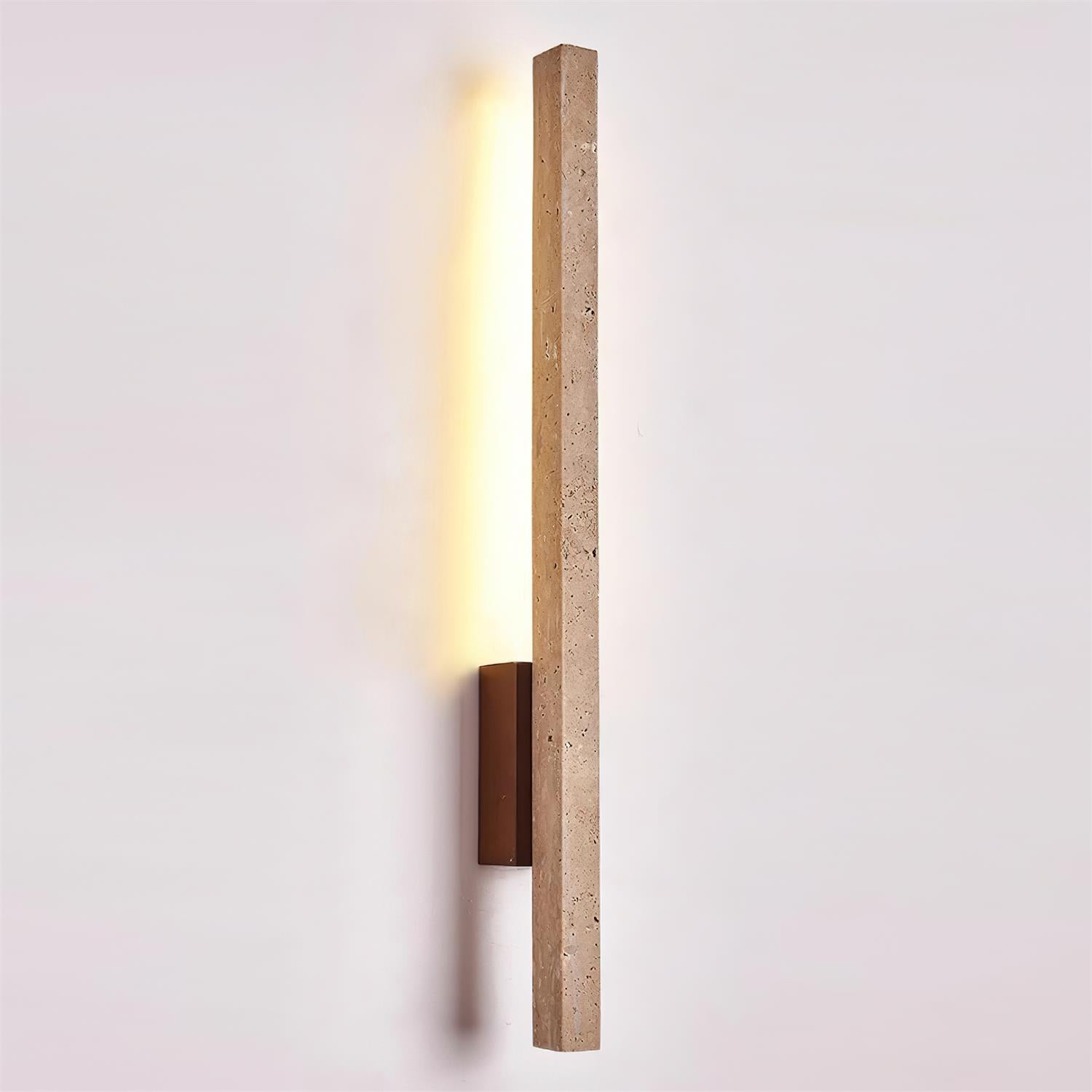 Opalyn Slim Travertine Wall Lamp - Neutral Decor