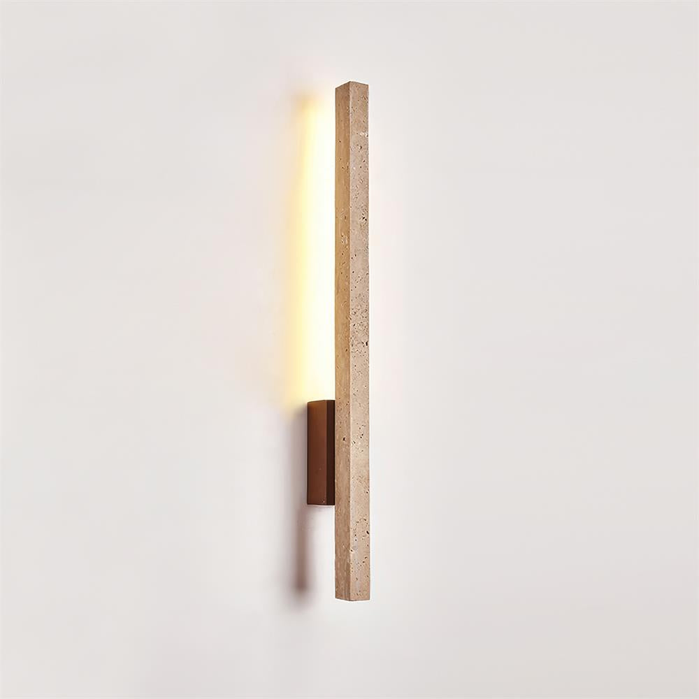 Opalyn Slim Travertine Wall Lamp - Neutral Decor