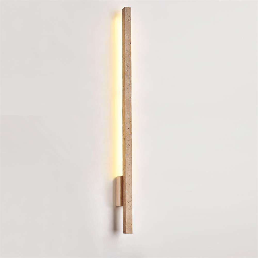 Opalyn Slim Travertine Wall Lamp - Neutral Decor