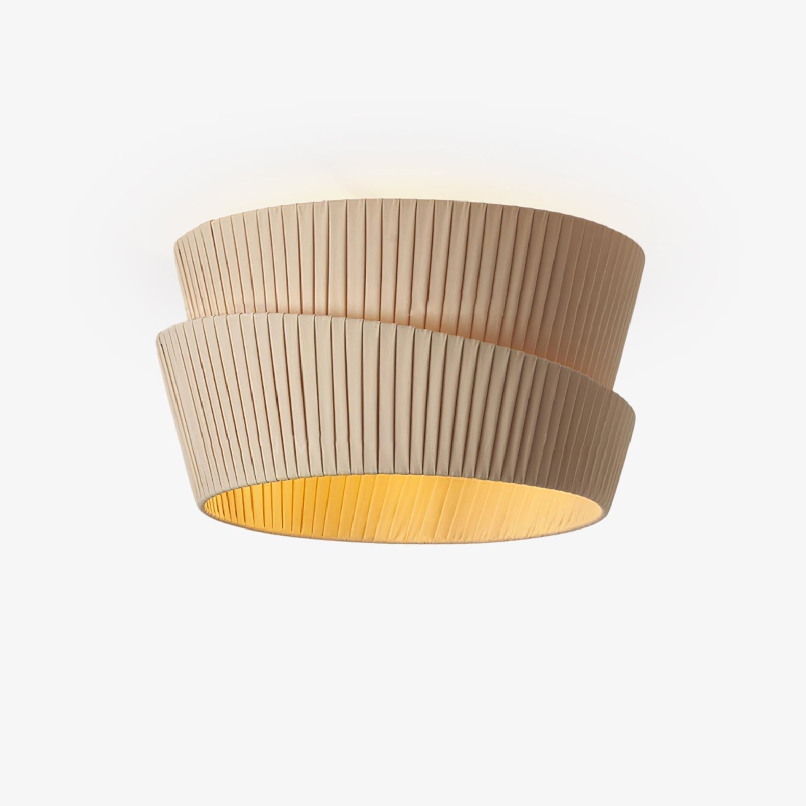 Xlenis Natural Unique Twist Fabric Ceiling Lamp